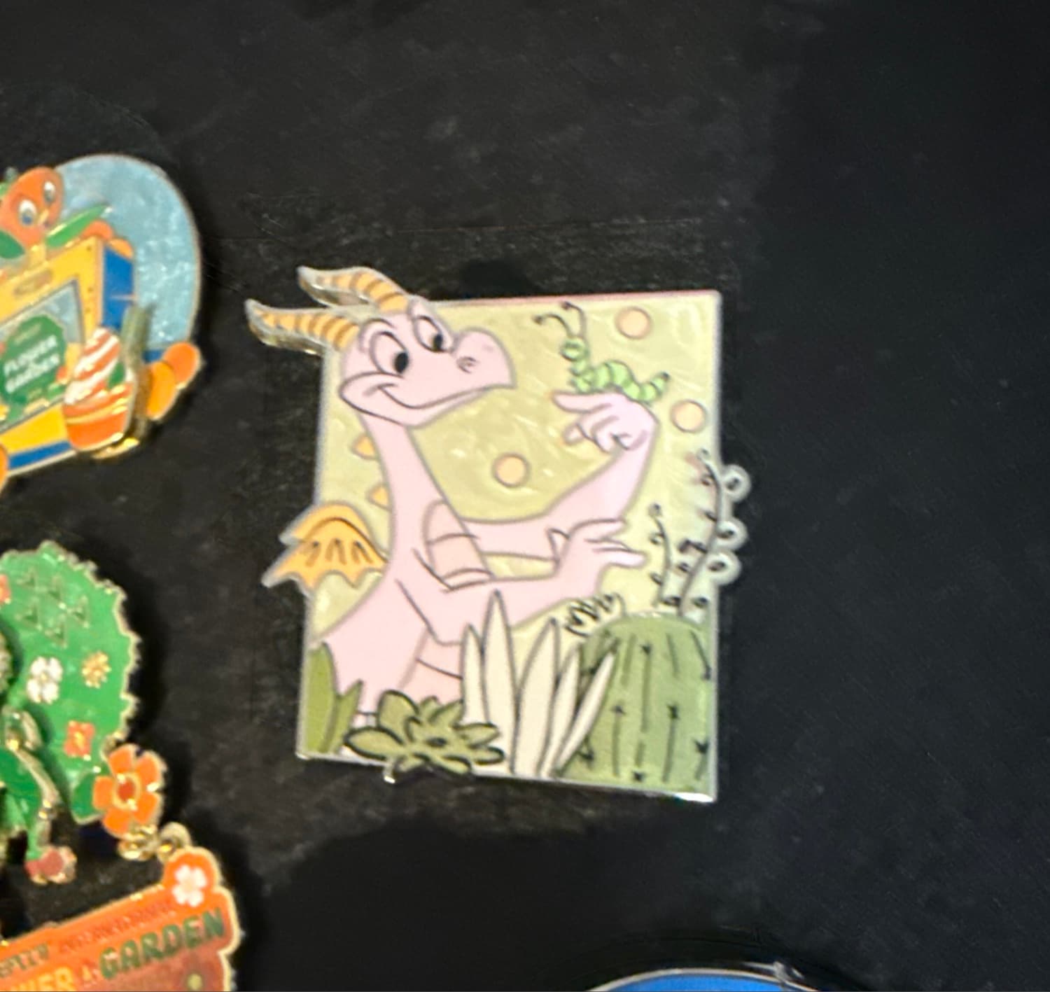 Figment with Caterpillar - Characters with Florals Pin Set - Epcot International Flower & Garden Festival 2023 front