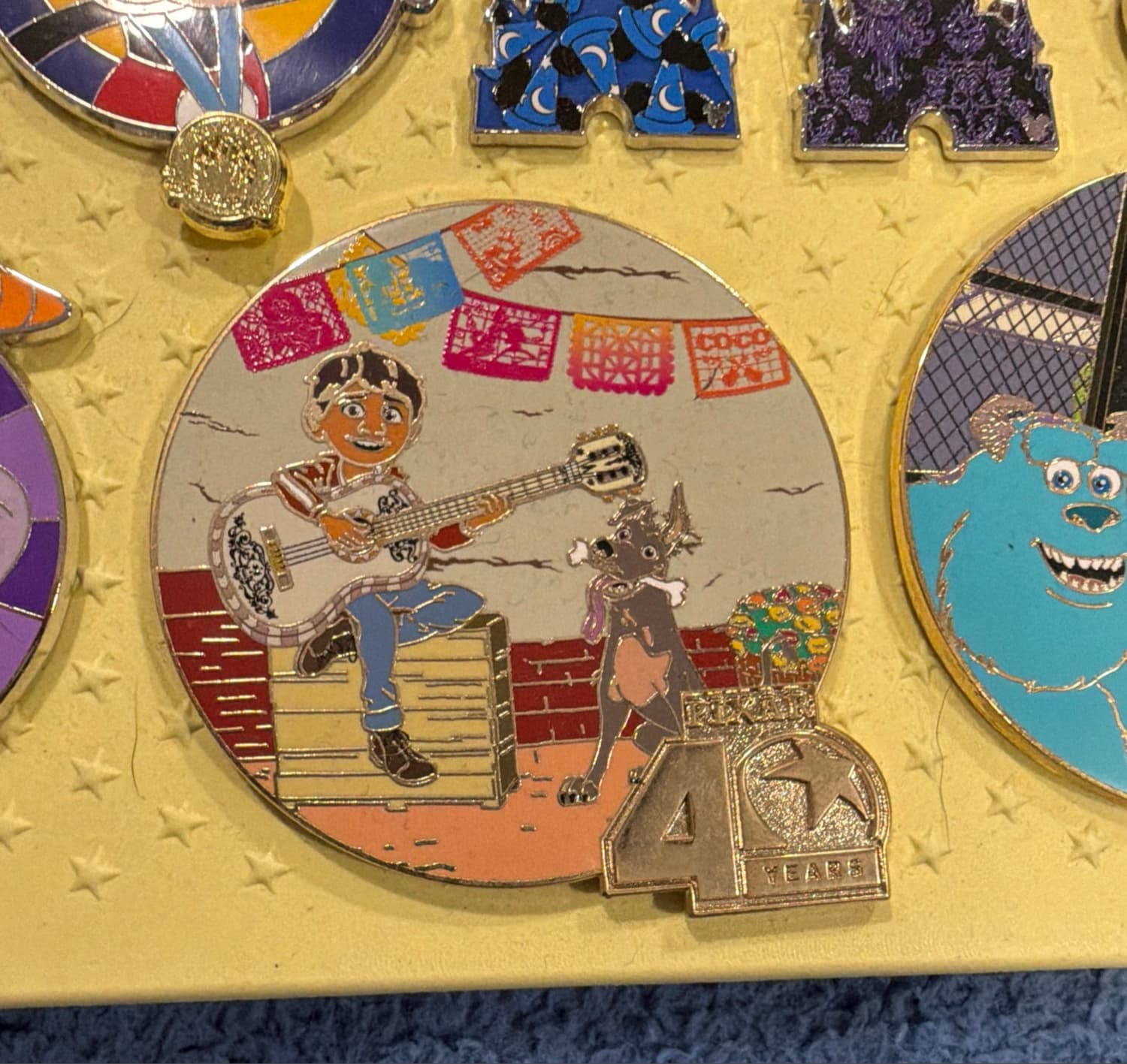 Coco Miguel and Dante 4 Years Anniversary Pin front