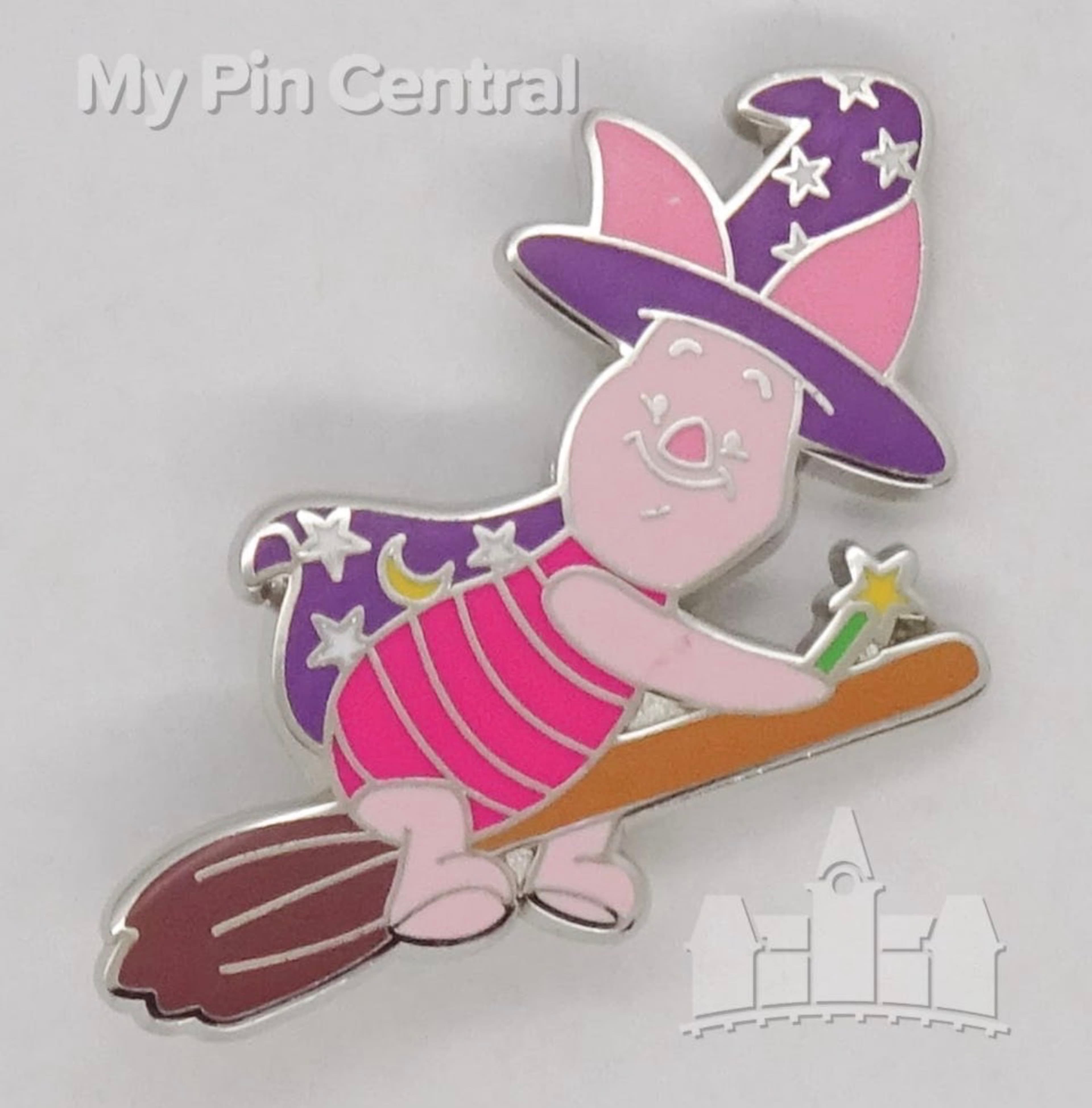 Piglet as Witch on Broom - Halloween 2022 front