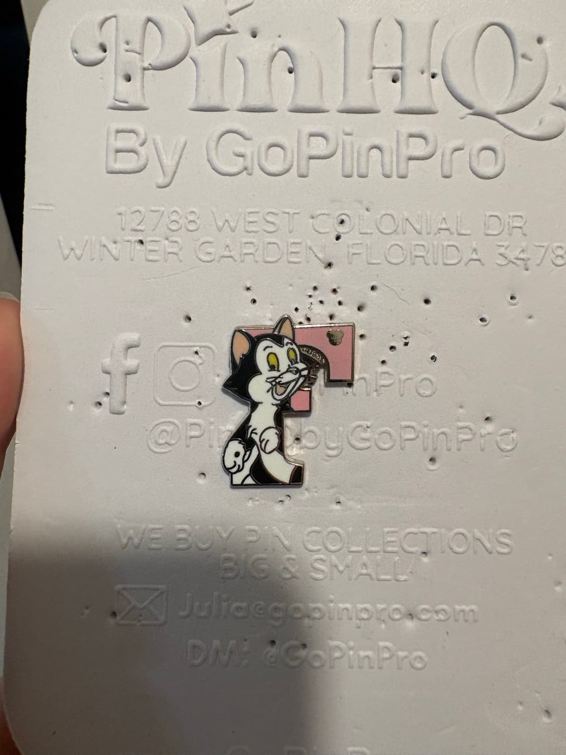 Figaro Cat Alphabet Letter F Pinocchio front