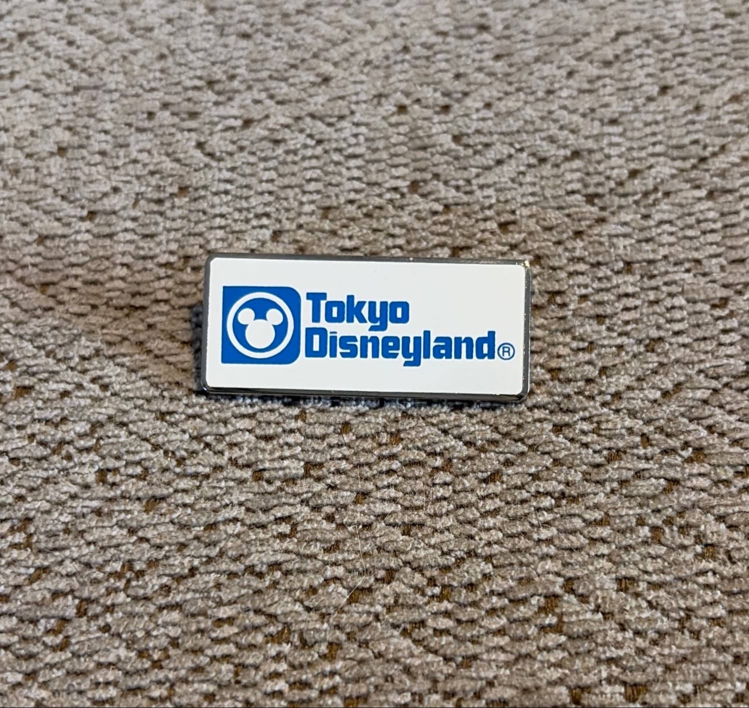 Tokyo Disneyland Logo Pin - Blue and White front