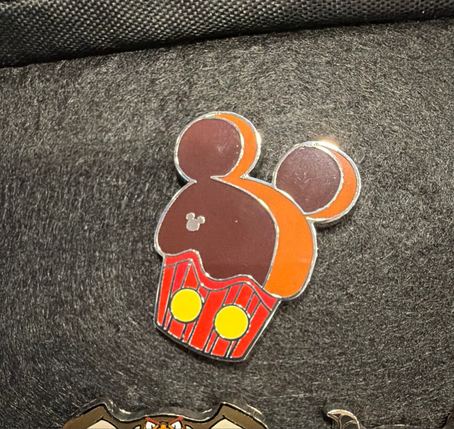Mickey Mouse Cupcake Pin front