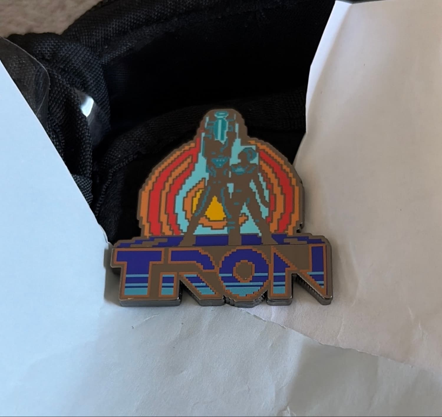 TRON 1982 Movie Poster 8-Bit Pin front