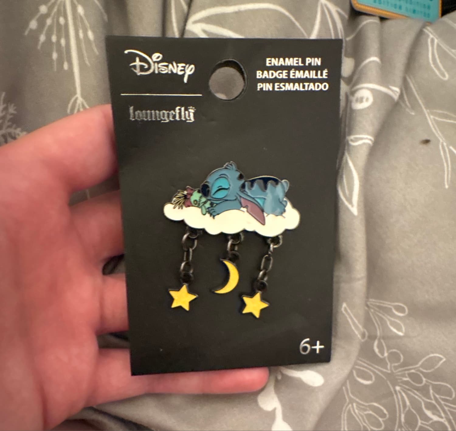 Loungefly Disney Lilo & Stitch Cloud Nap Enamel Pin front