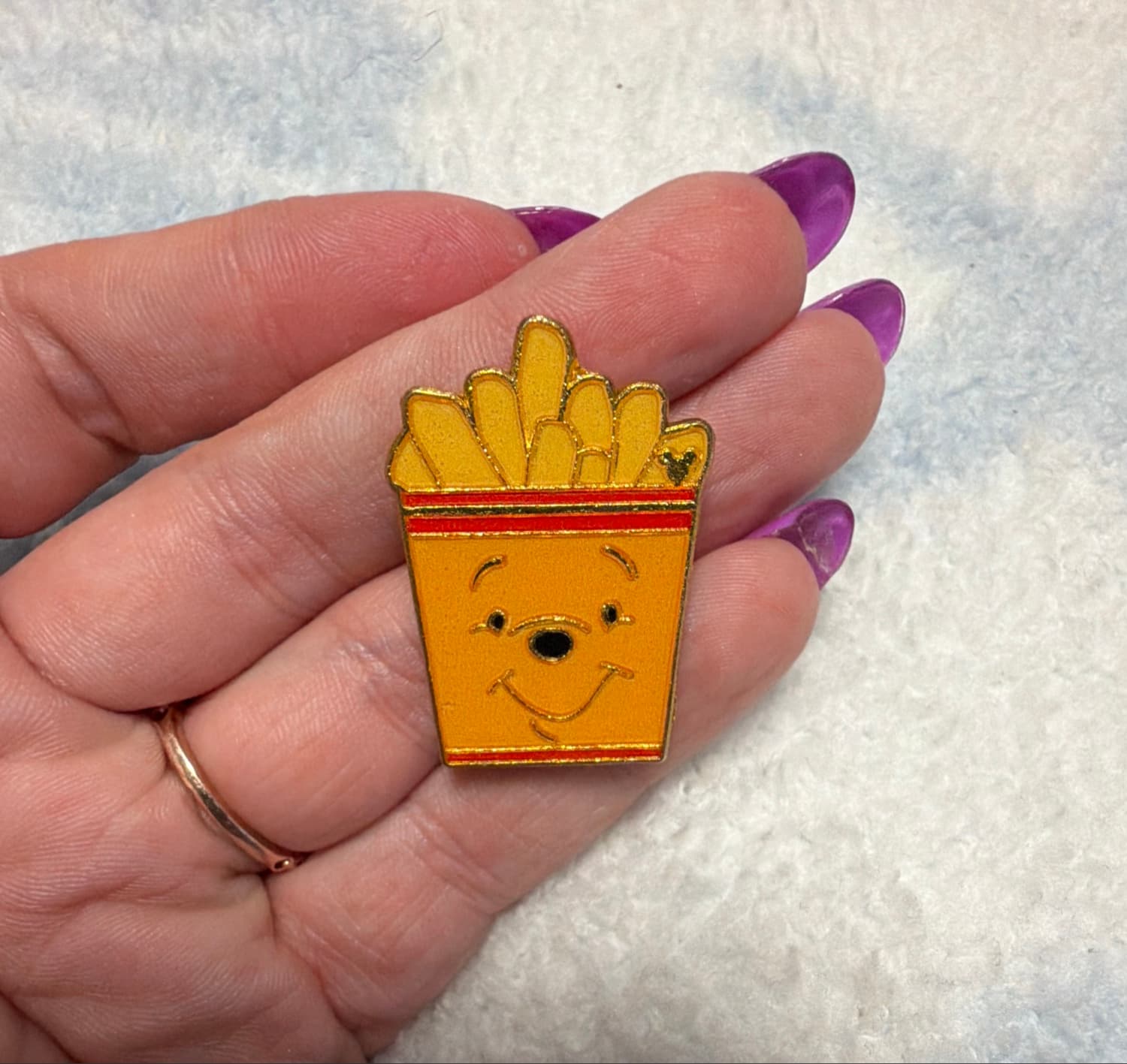 Winnie the Pooh French Fries Carnival Food Hidden Mickey Pin front