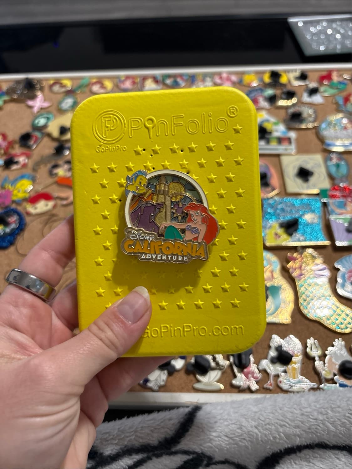 2016 Disney Cast Pin California Adventure Ariel Flounder front