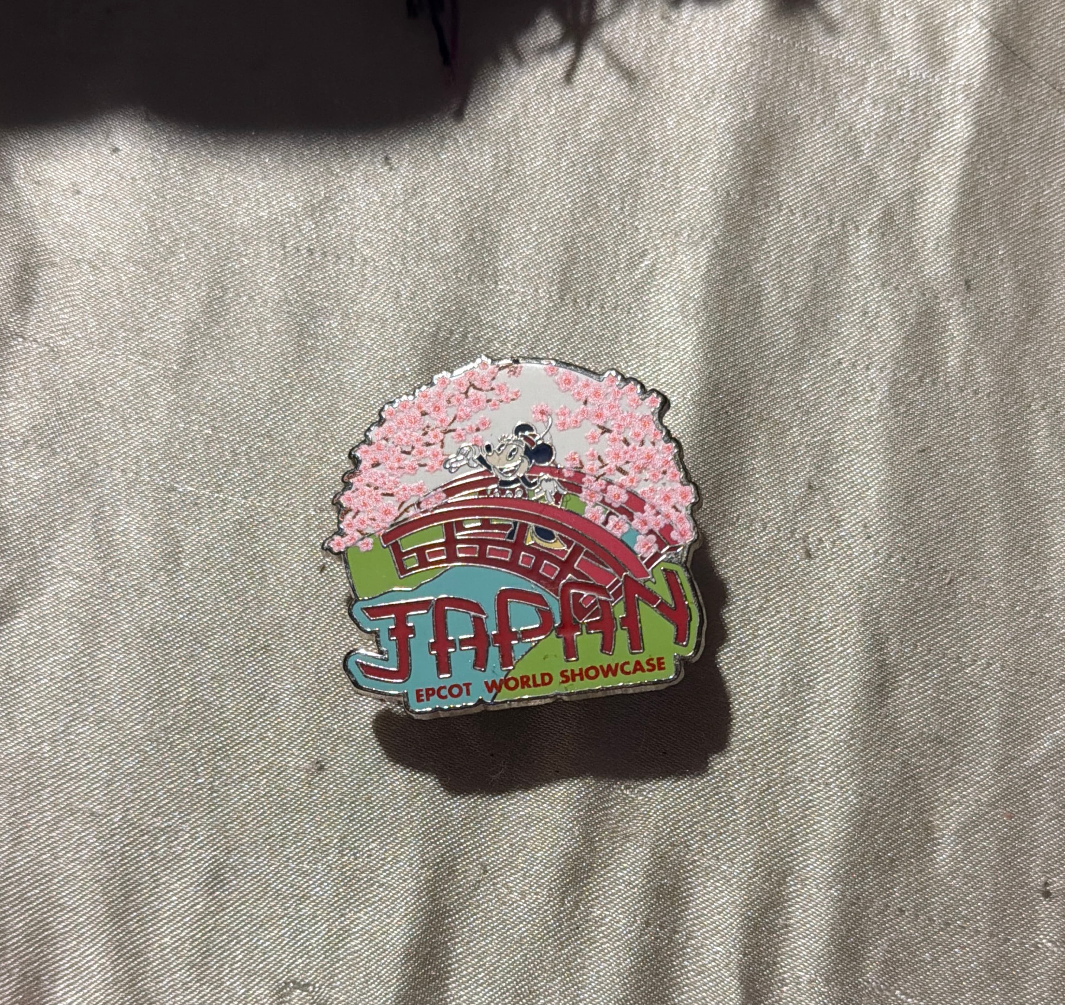 Mickey Mouse on Cherry Blossom Bridge - Japan - EPCOT World Showcase front