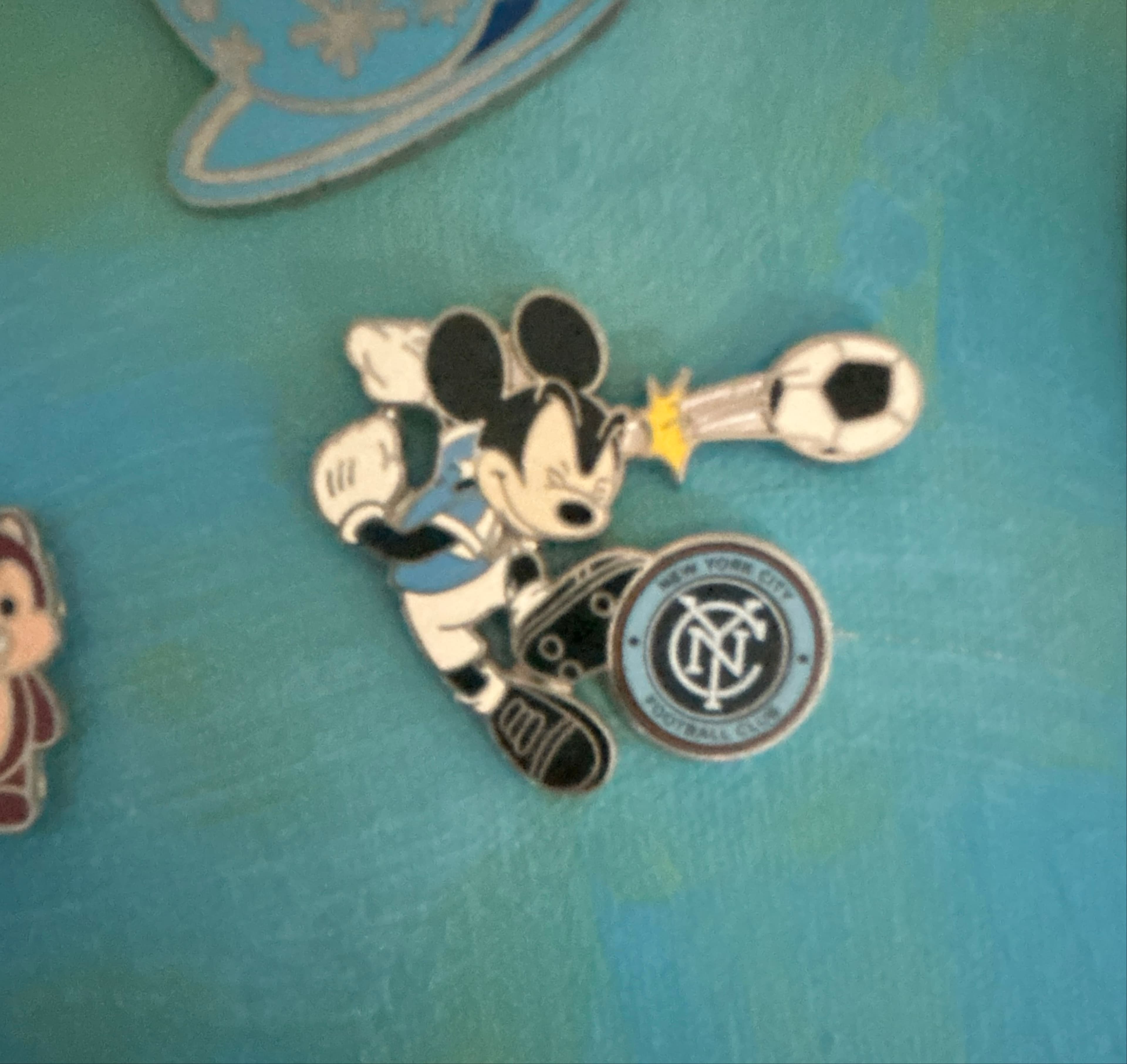 Mickey Mouse Major League Soccer Pin - New York City FC front