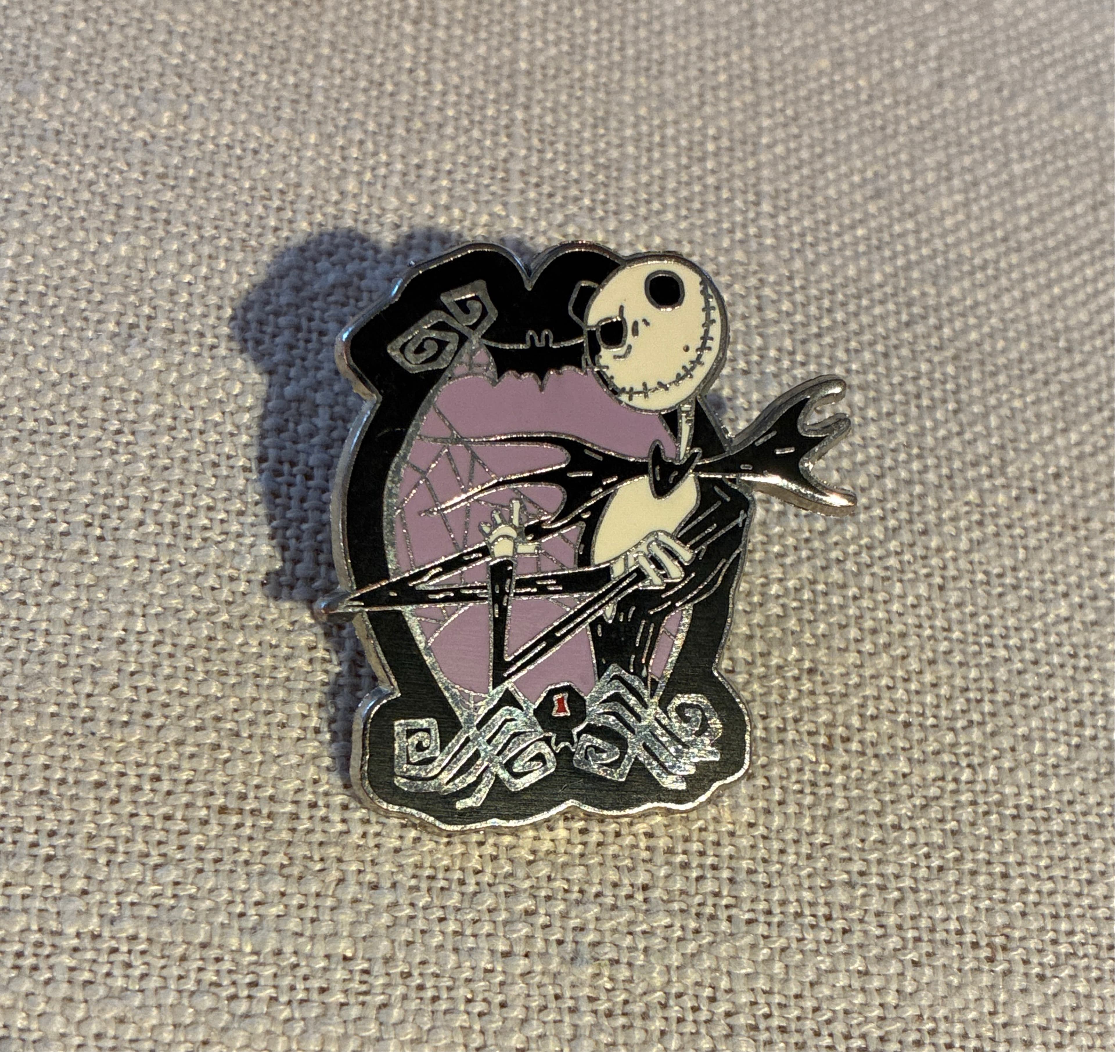 Jack Skellington Spider Web Nightmare Before Christmas Disney Pin front