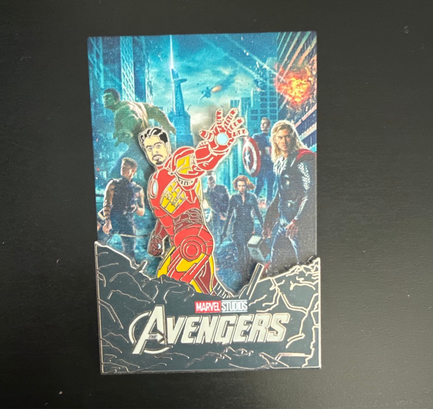 Disney 100 Decades Marvel's The Avengers Movie Poster Pin front