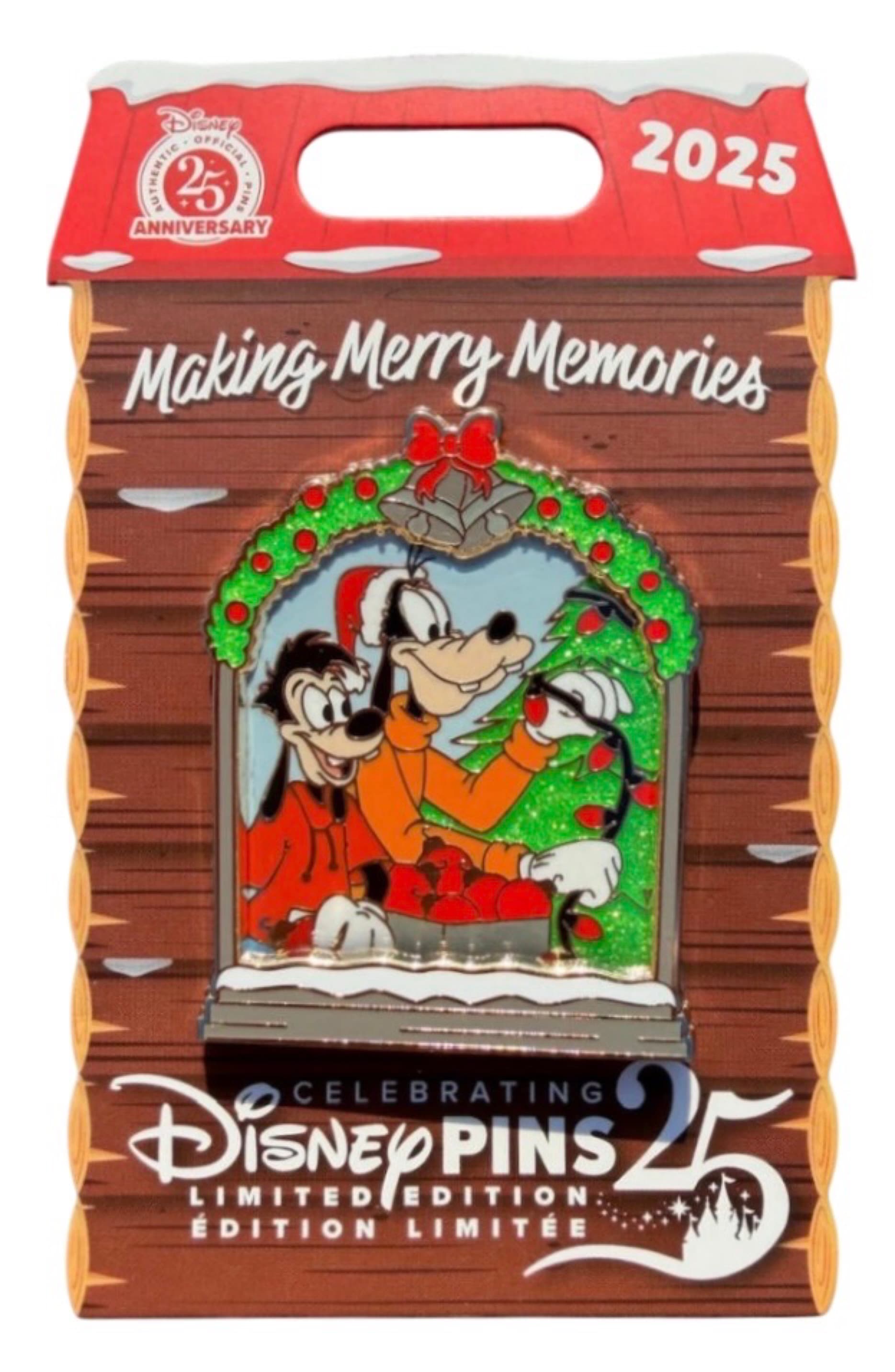 Goofy and Max Decorating Christmas Tree Window front