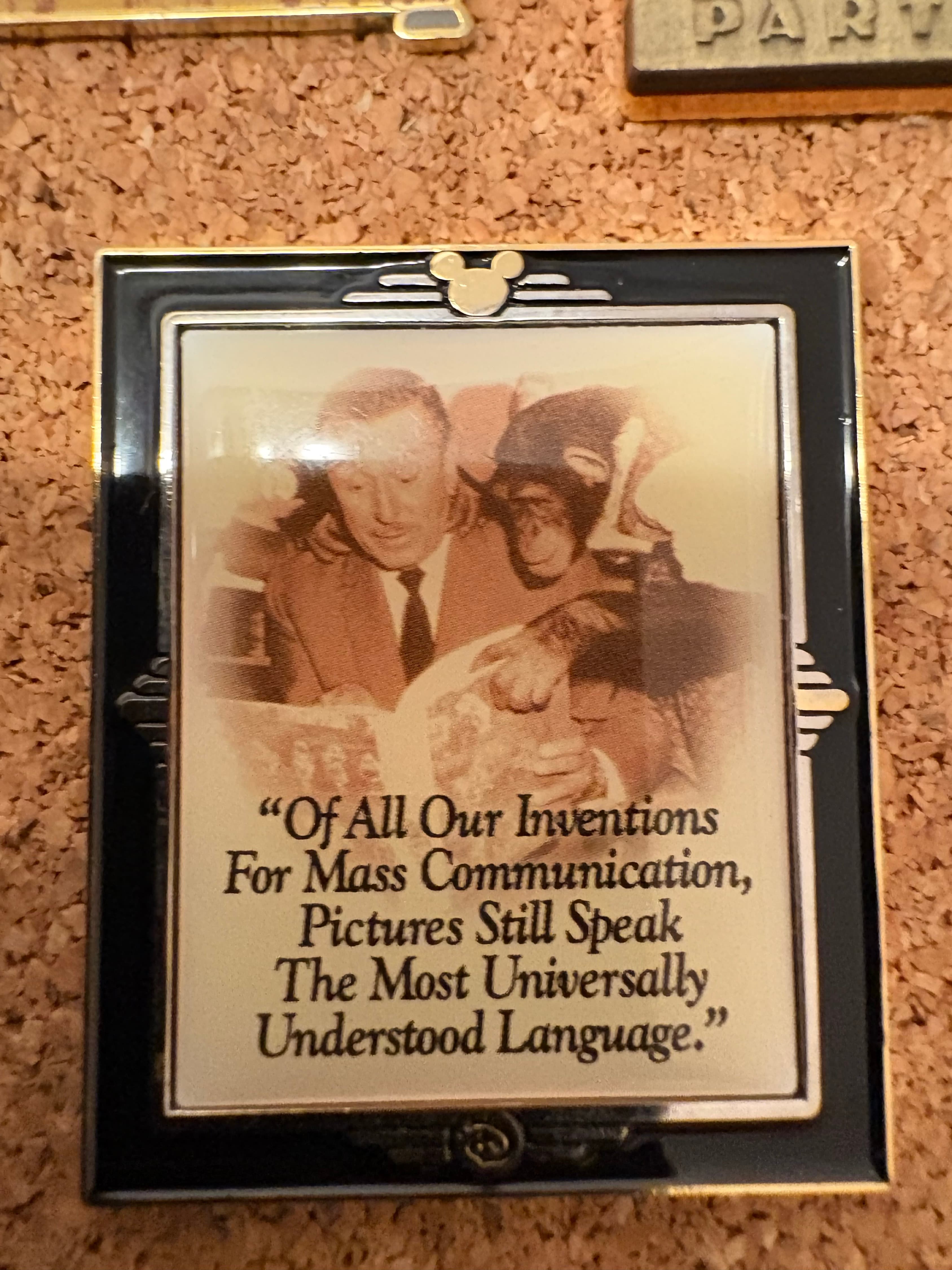 WDW - Walt Disney - Chimpanzee - With Walt Framed Pin Series - Number 7 front