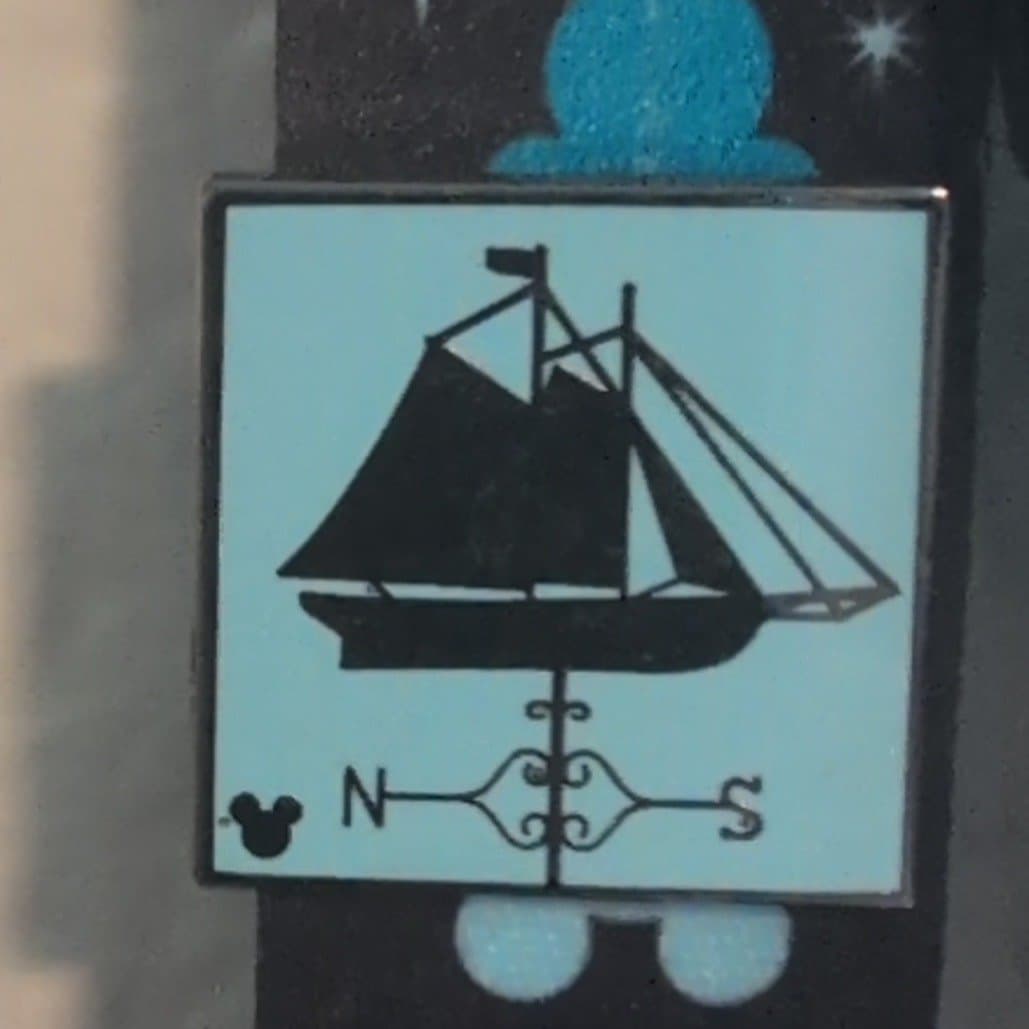 Disney Parks Hidden Mickey DLR Weathervanes - Peter Pan Ship front