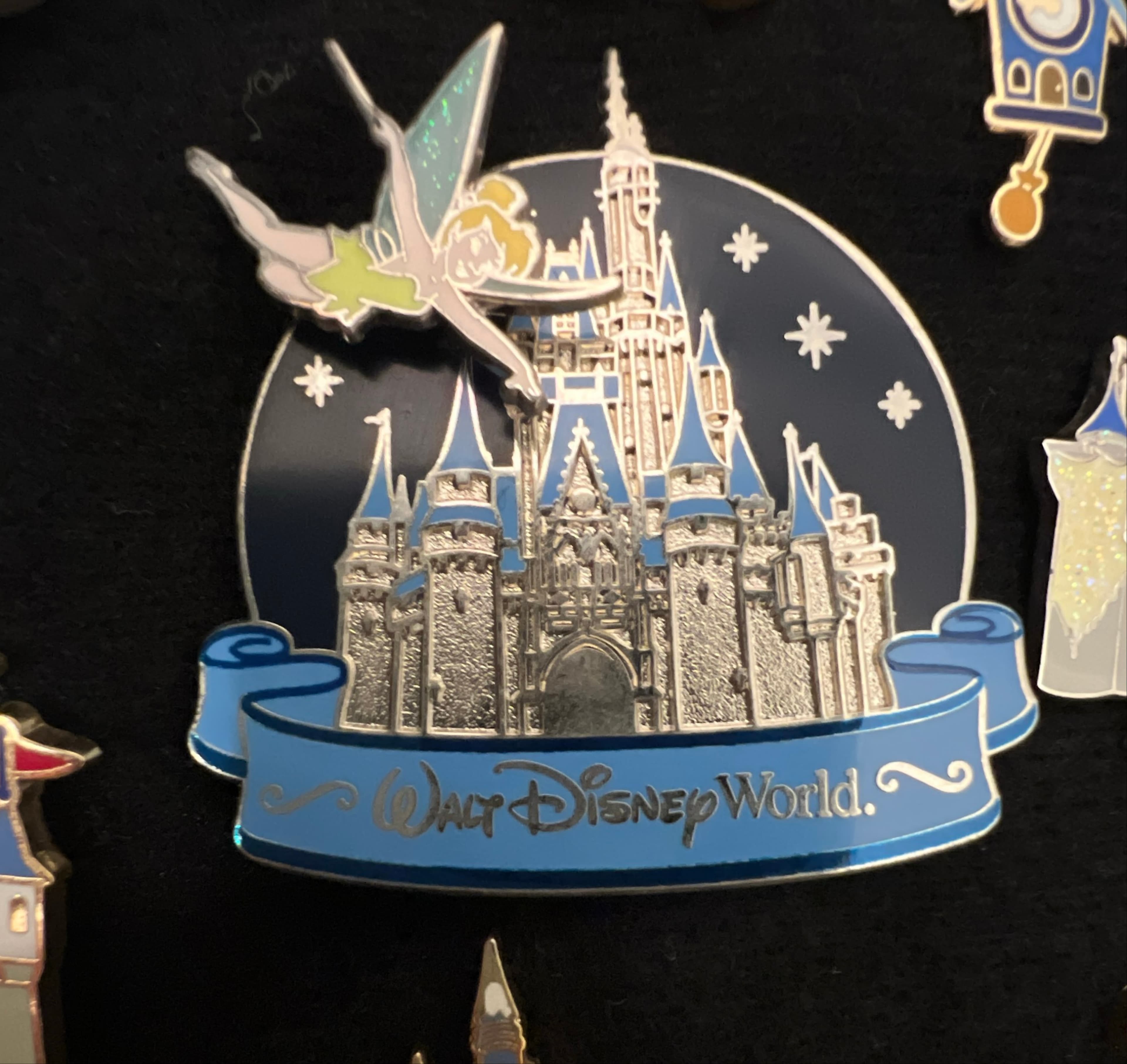 Tinker Bell Flying Over Cinderella Castle Walt Disney World front