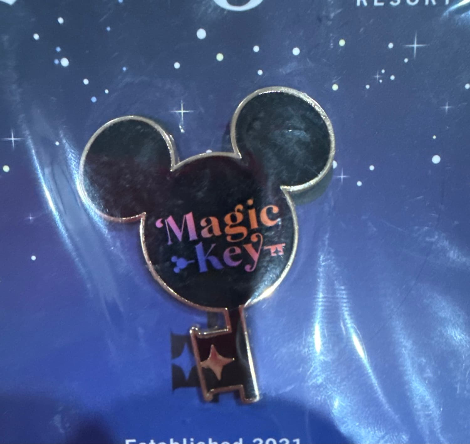 Disneyland Resort Magic Key Pin Established 2021 front