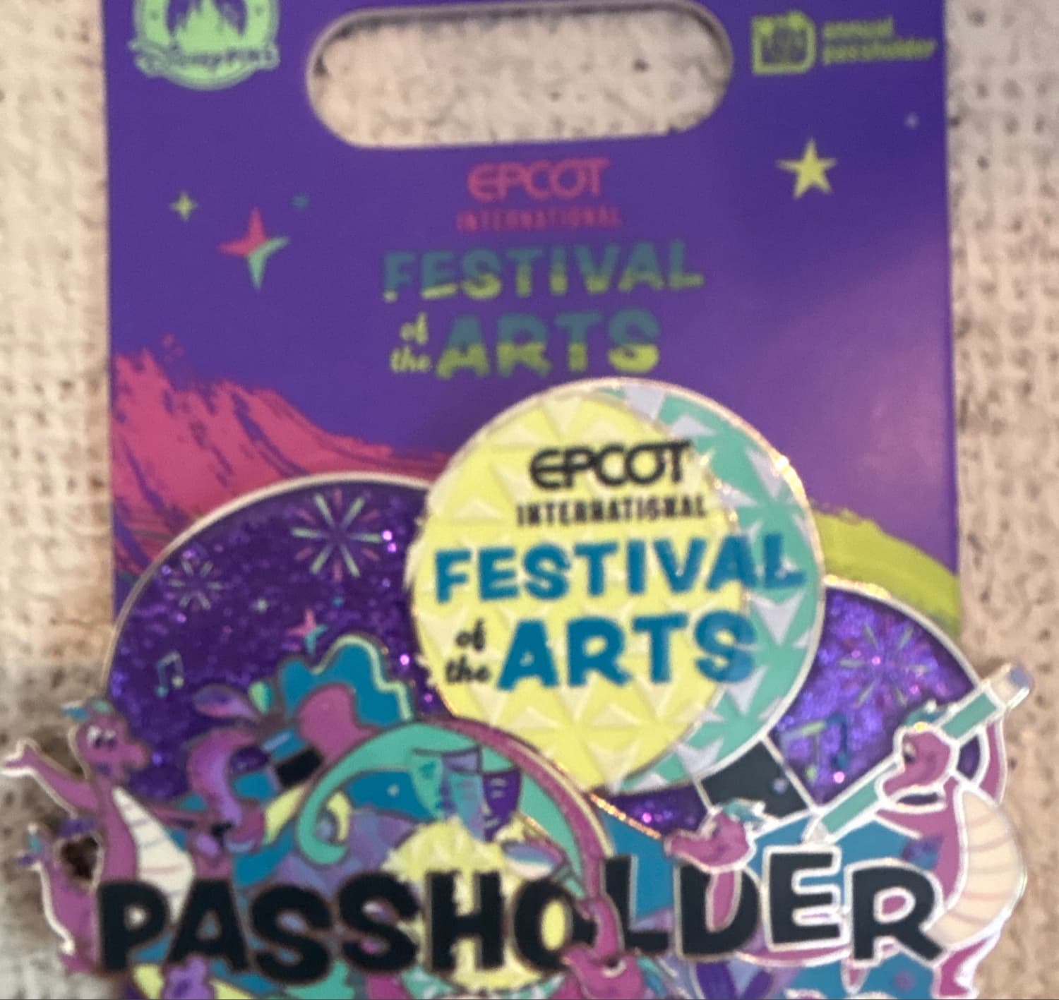 Figment Passholder Pin - Epcot International Festival of the Arts 2026 front