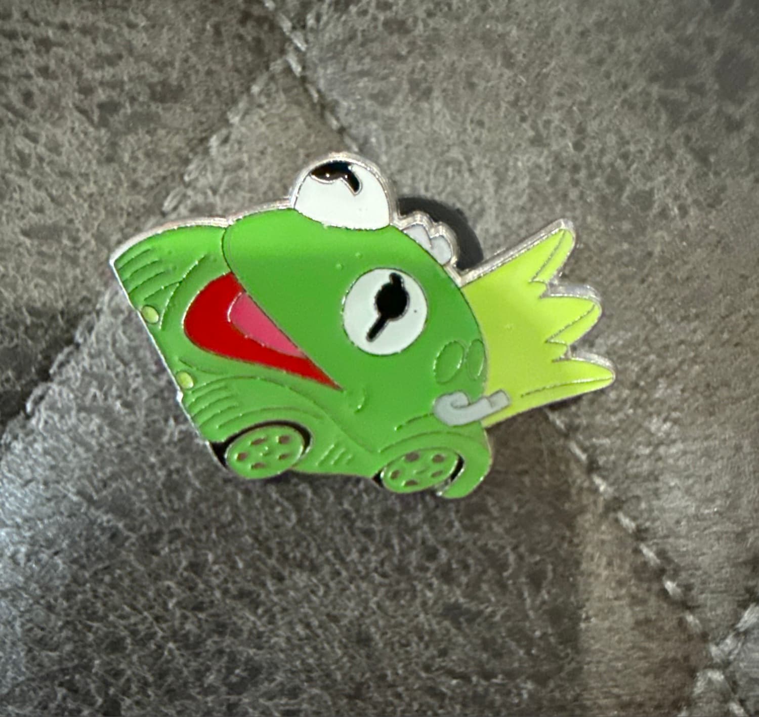 Kermit the Frog Race Car Pin front