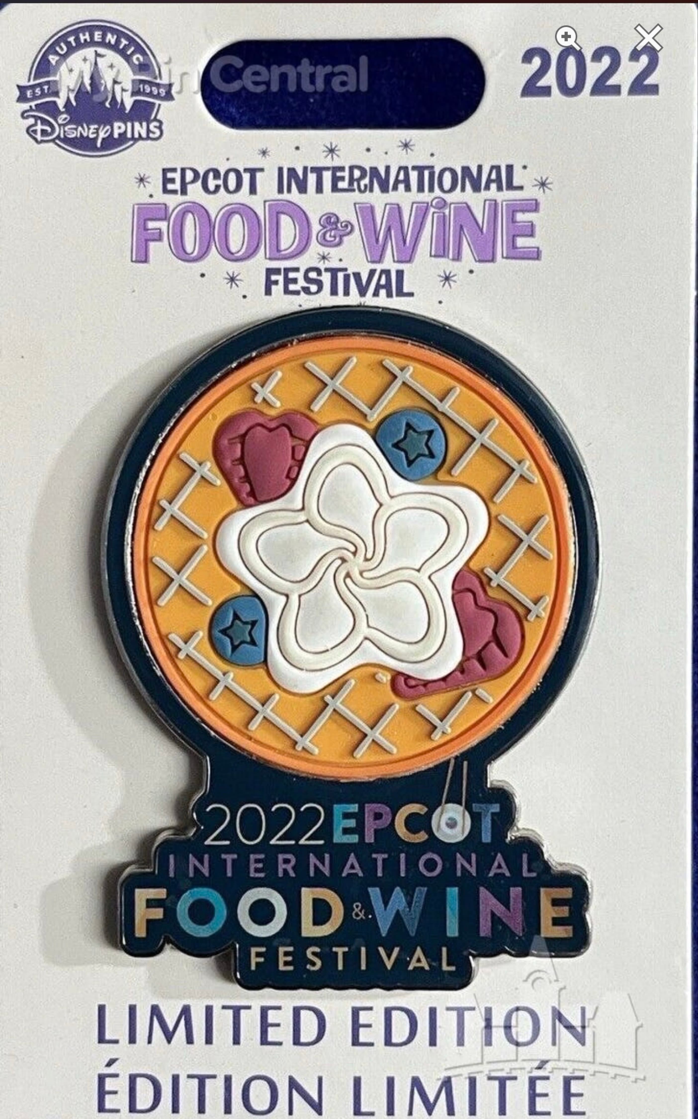 Spaceship Earth Waffle - EPCOT International Food & Wine Festival 2022 front