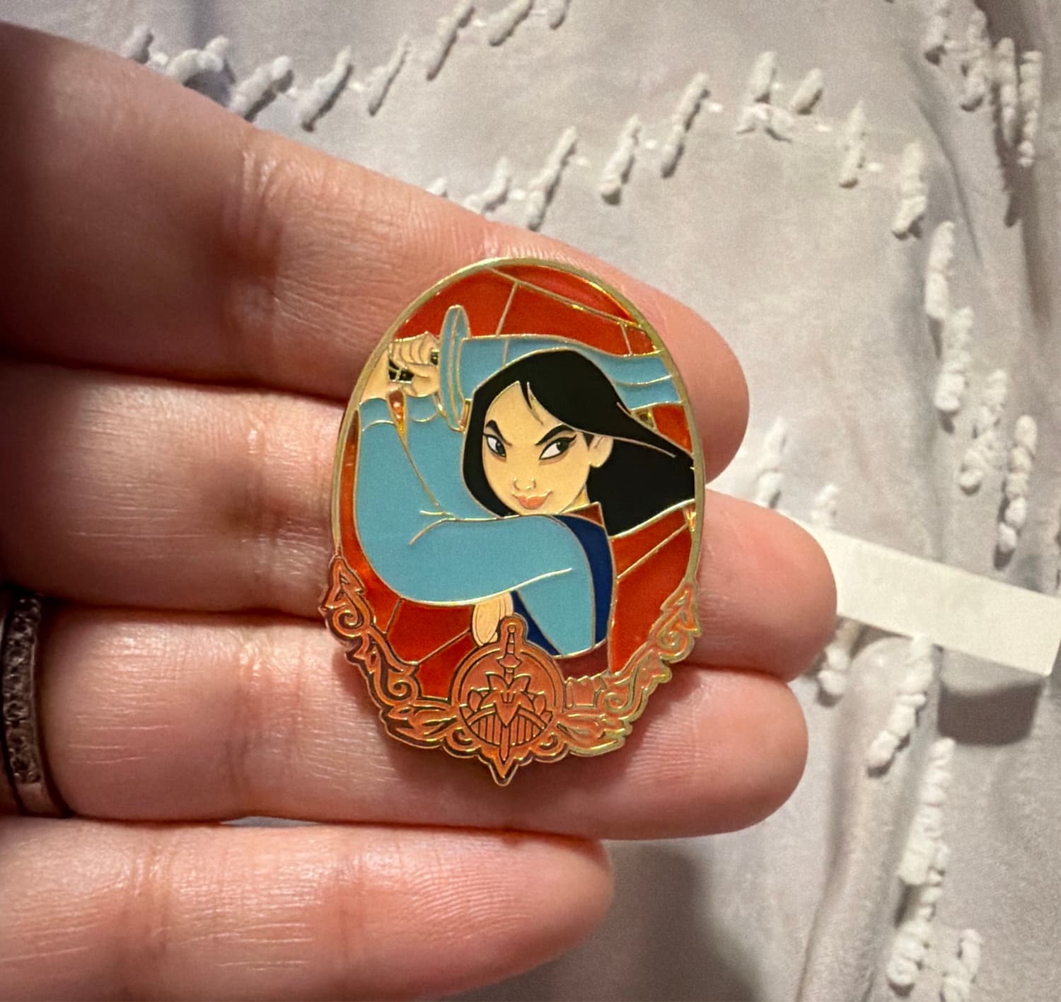 Loungefly Disney Princess Stained Glass Portrait Mystery Pin - Mulan front
