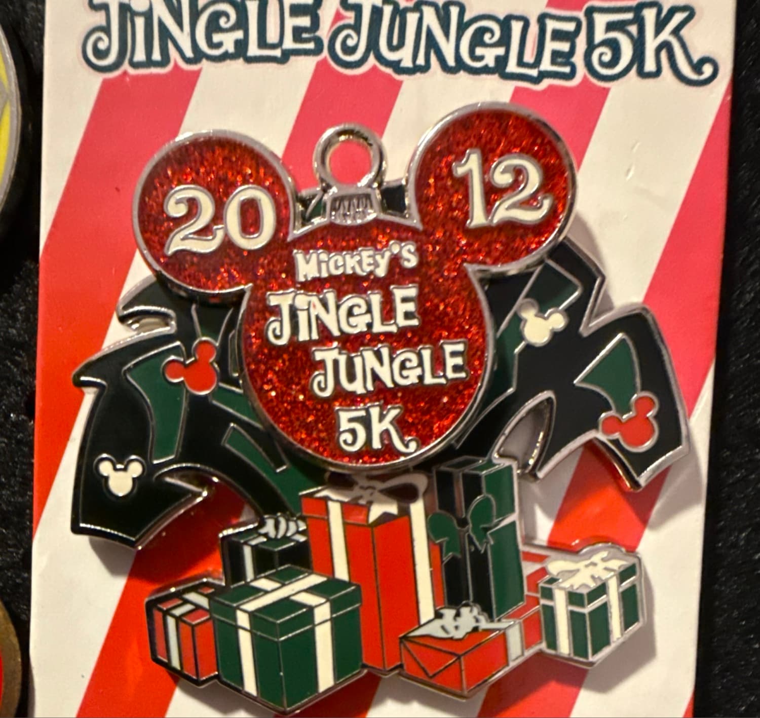 Mickey's Jingle Jungle 5K 2012 Limited Edition Pin front