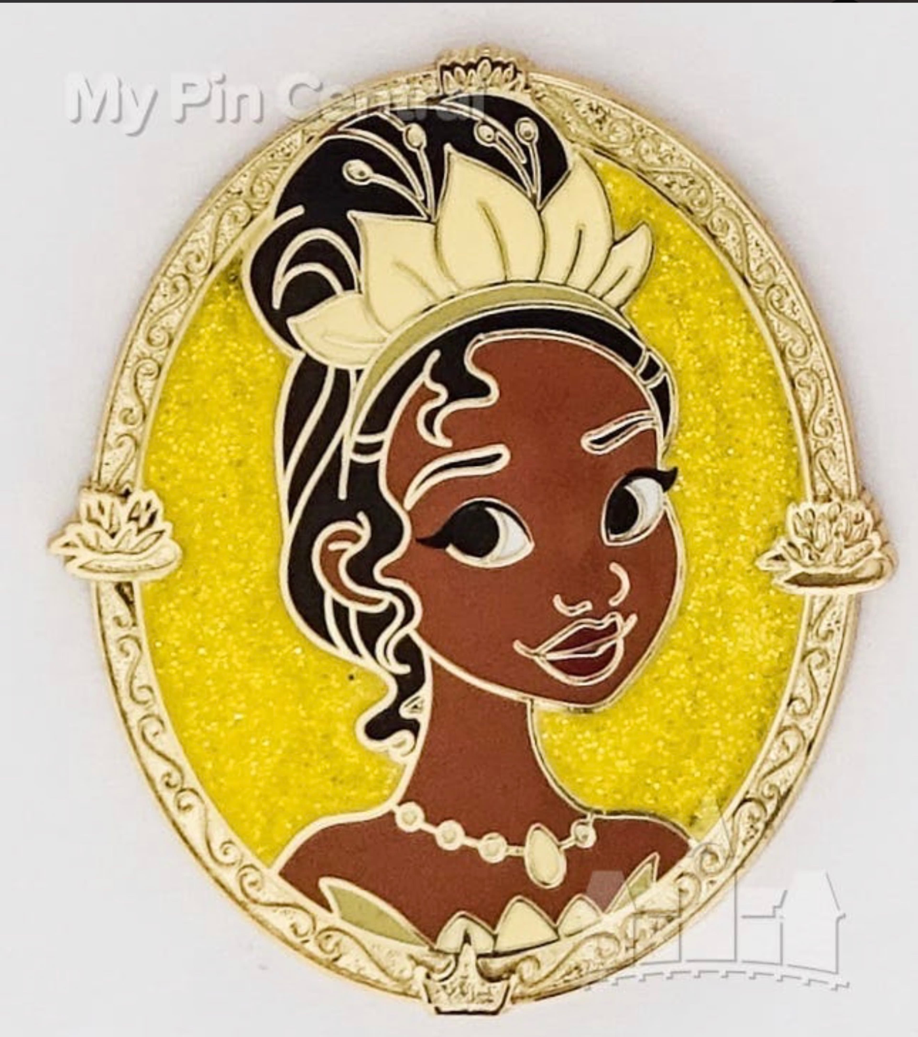 Tiana - 2022 Gold Frame and Glitter Stylized Princess Portraits Collection front