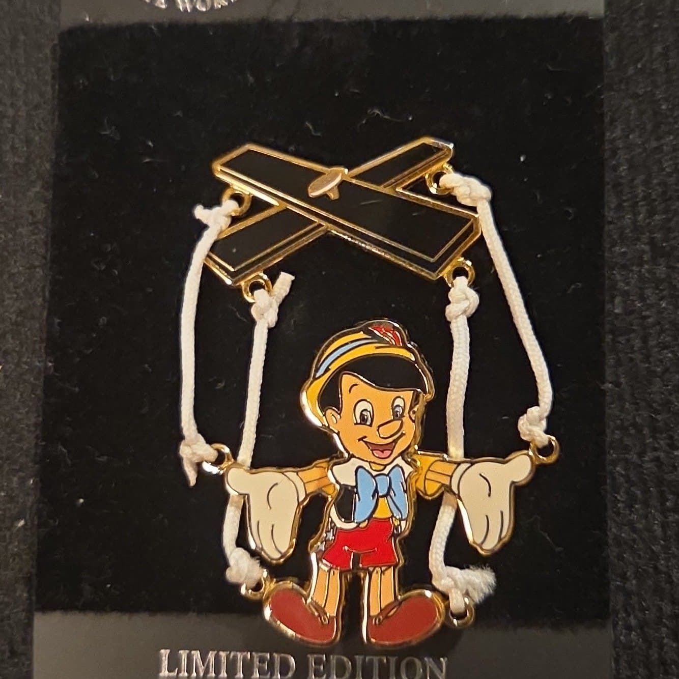 Pinocchio Marionette with Strings - Moveable Limbs front