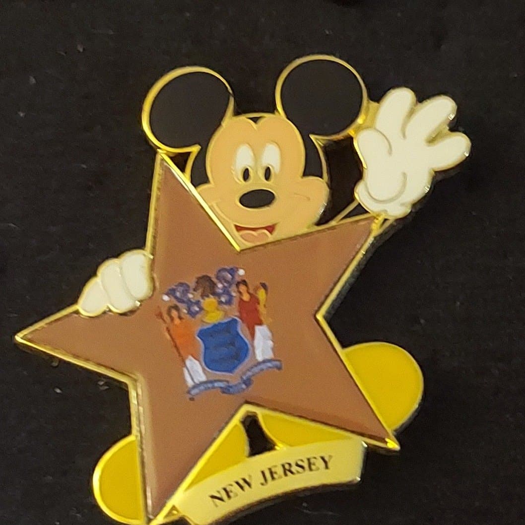 Mickey State Pin - New Jersey front