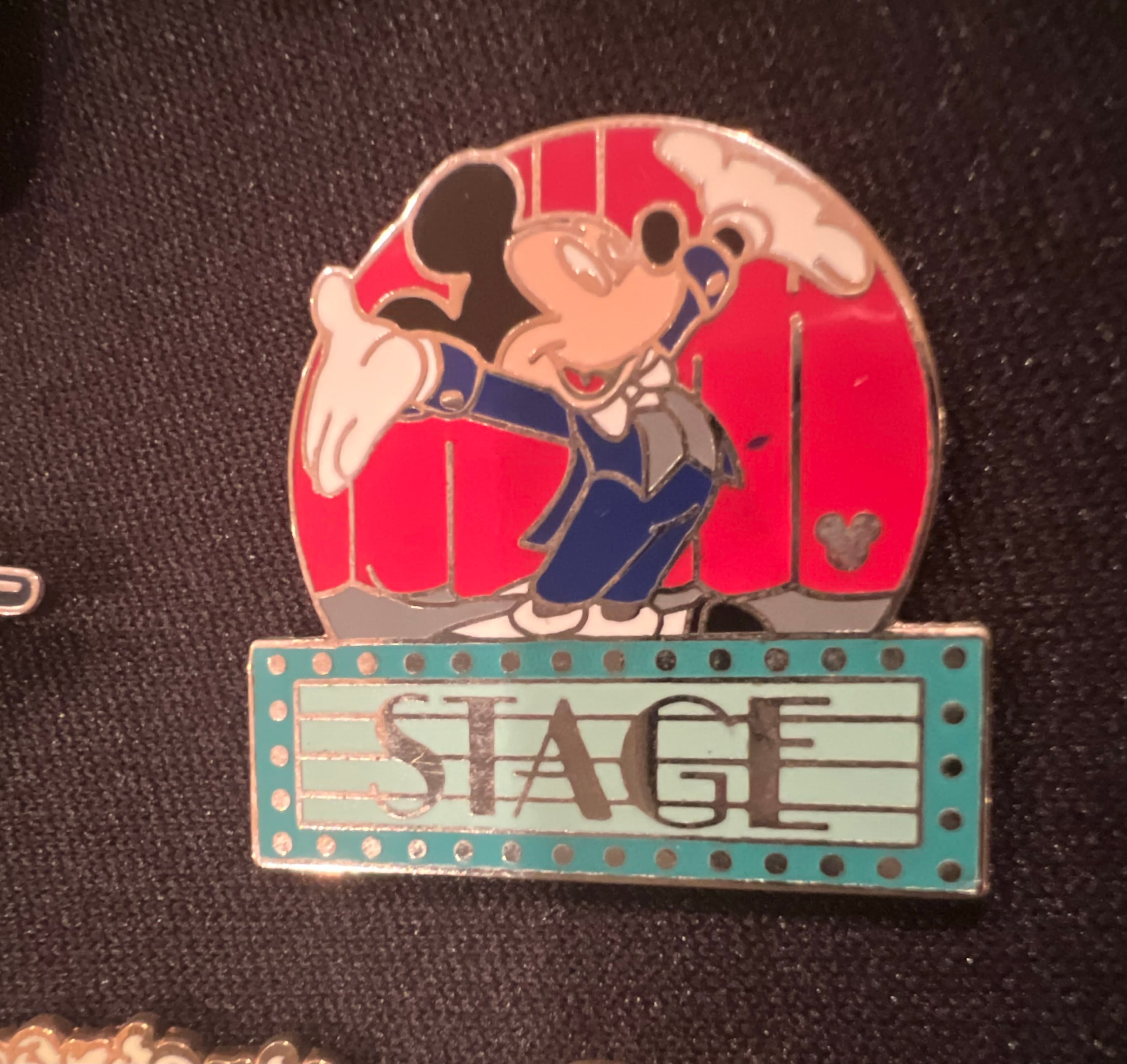Mickey Mouse Stage Hidden Mickey Pin front