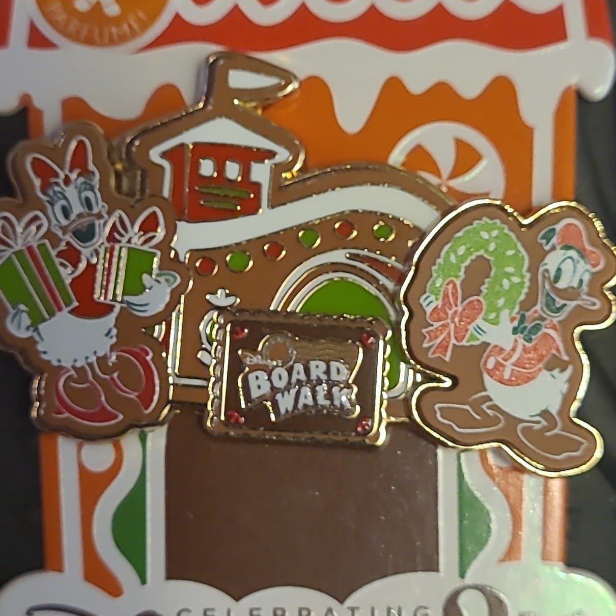 Disney's BoardWalk Inn Gingerbread Daisy and Donald Pin front