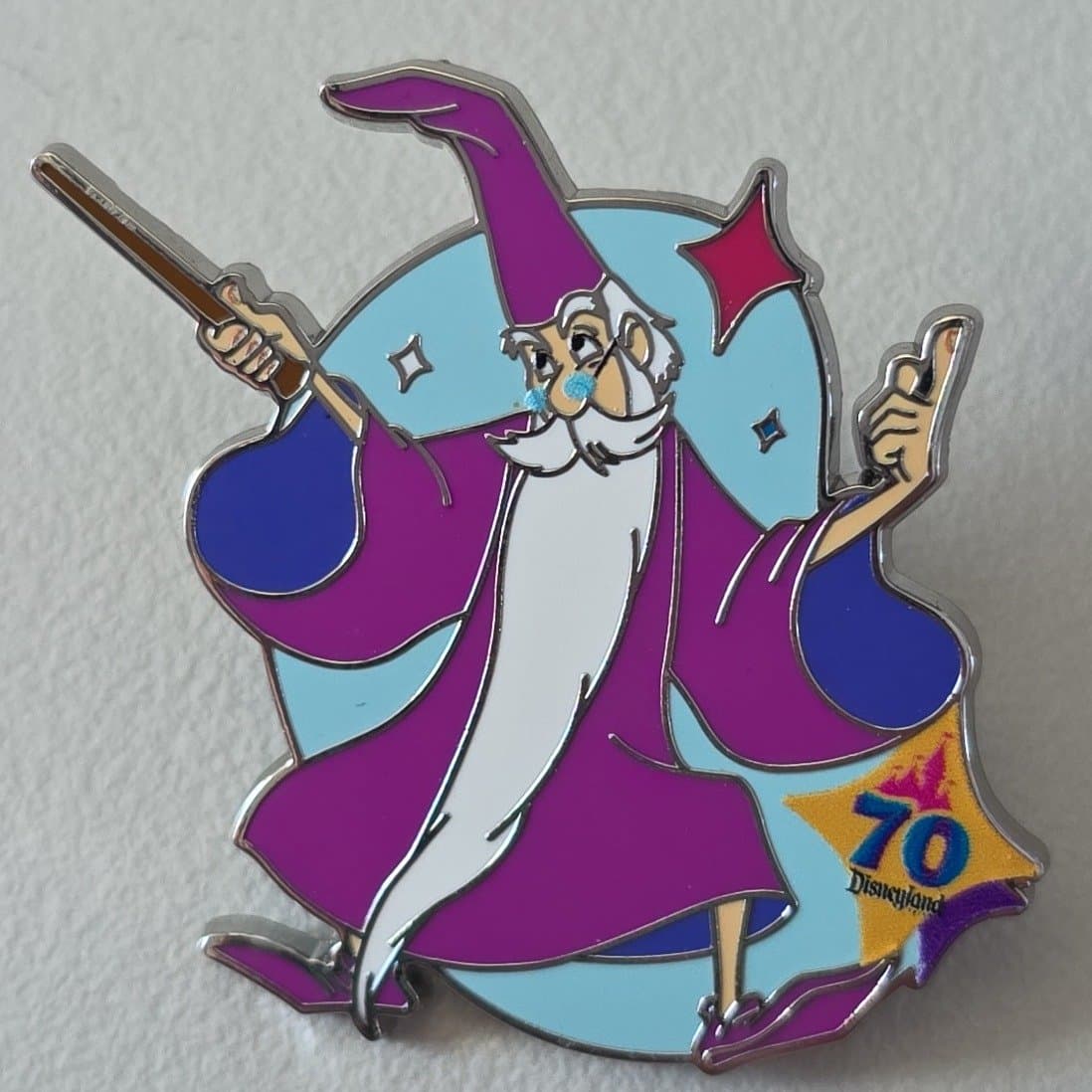 Merlin - Disneyland 70th Anniversary Mystery Pin front
