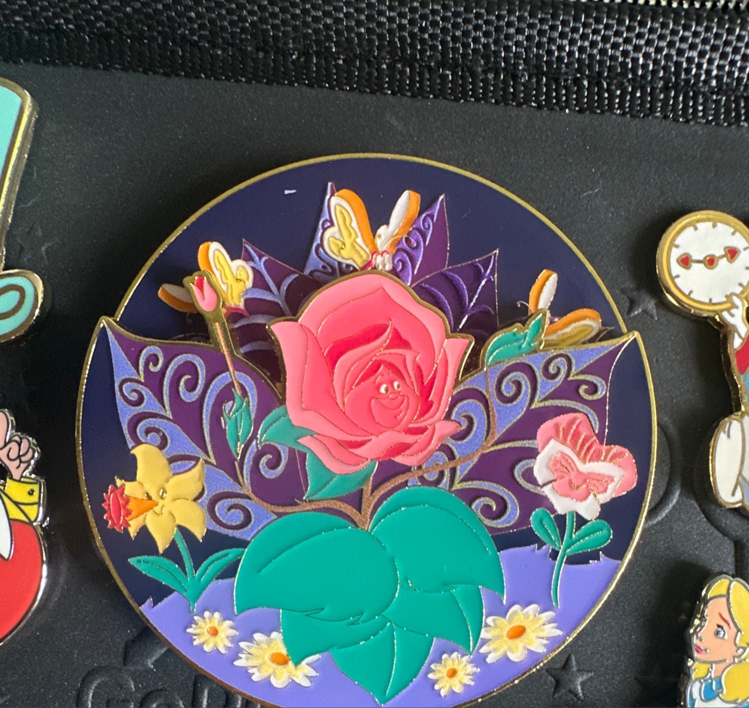 Alice in Wonderland and the Flowers front