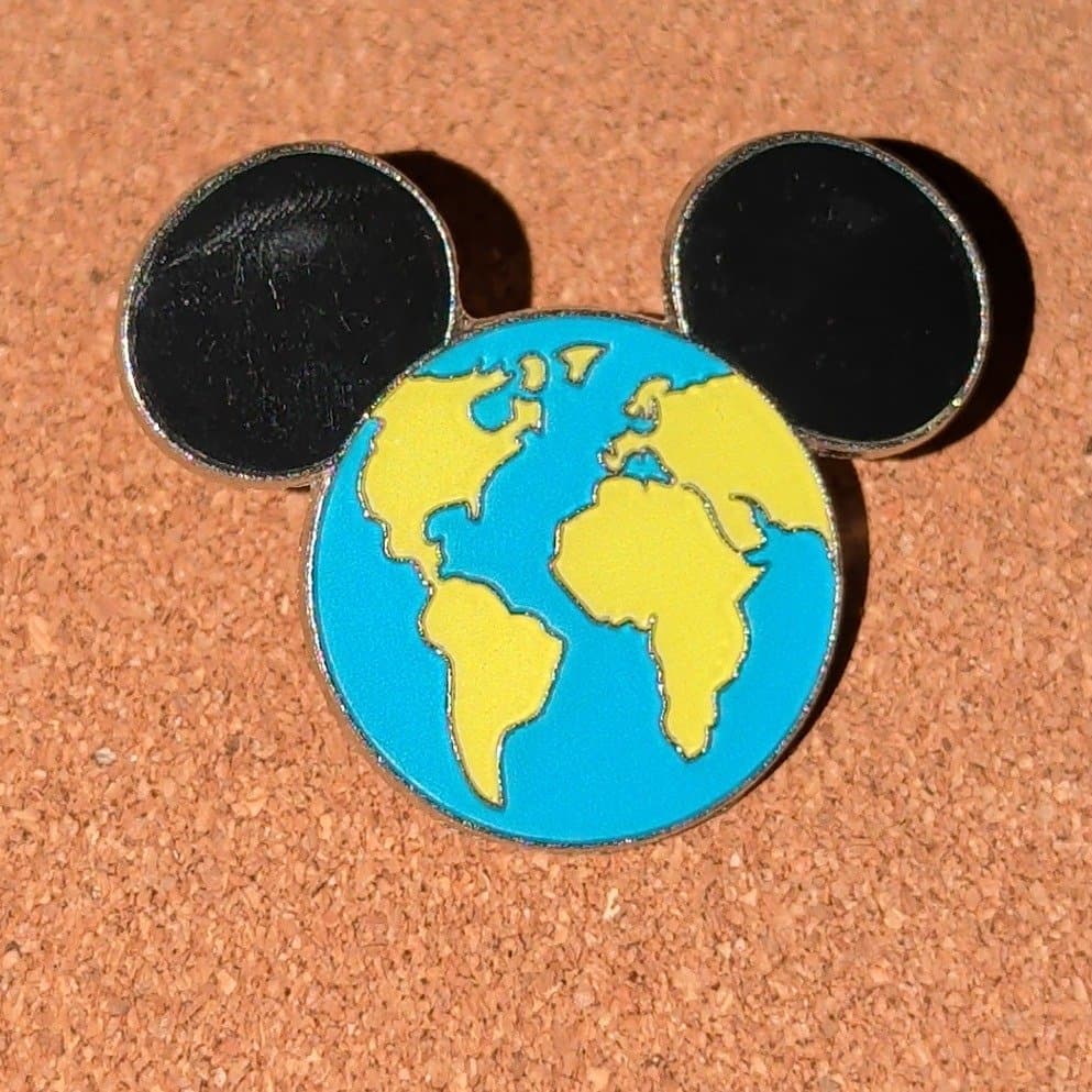 Earth Globe Mickey Mouse Head Icon front