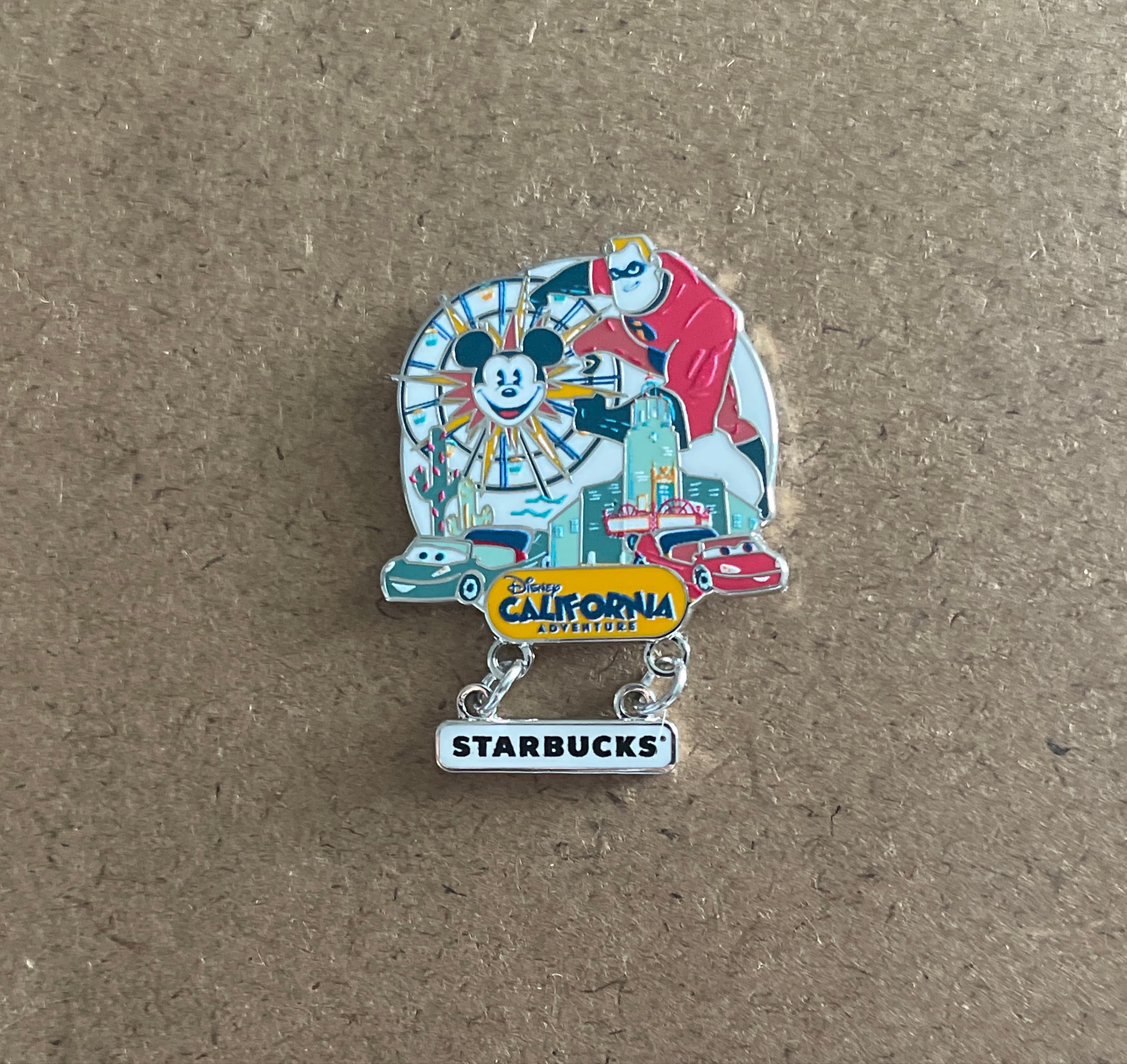 Disney California Adventure Starbucks Discovery Series Pin front