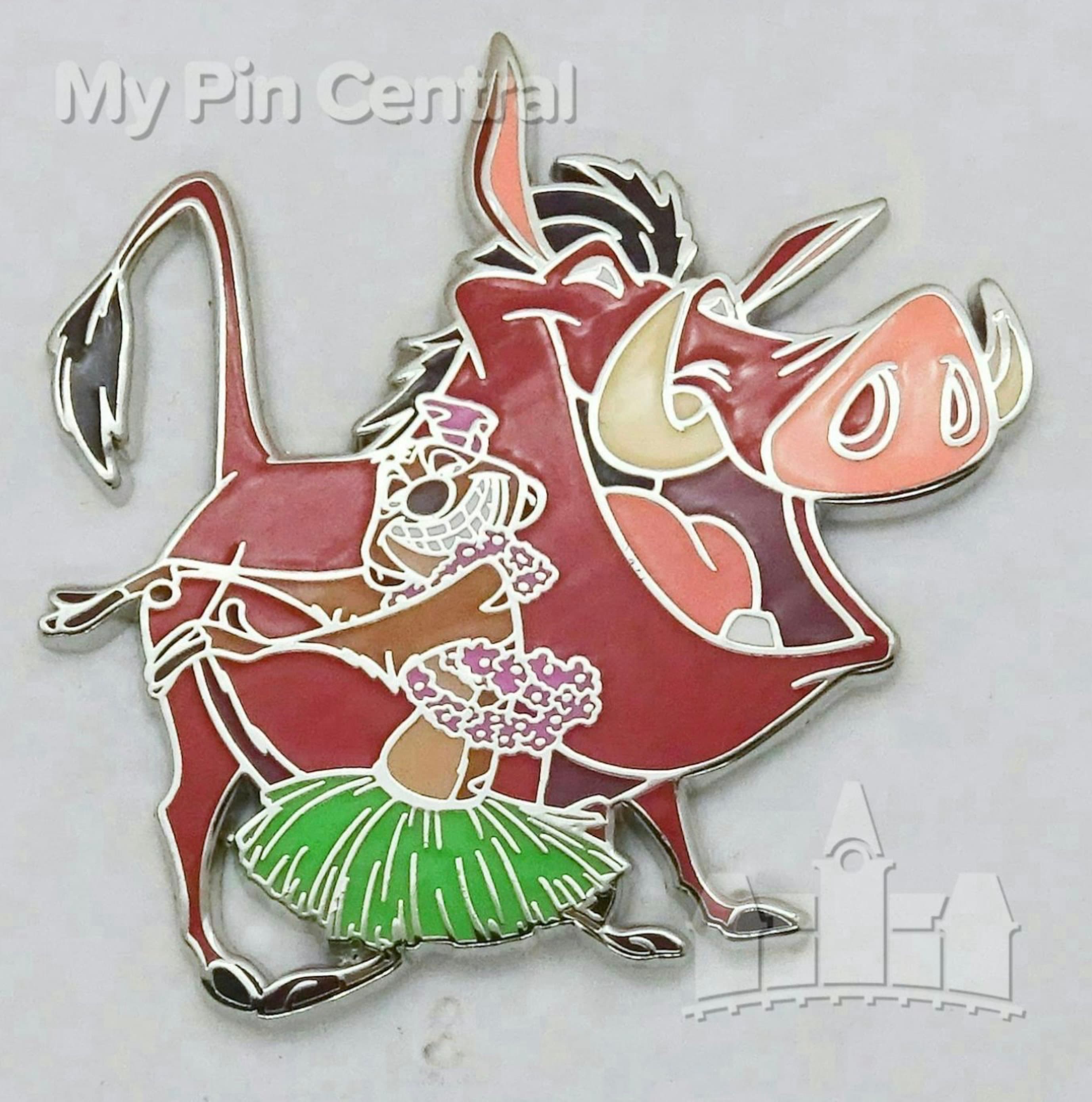 The Lion King - Timon in a Hula Skirt and Lei & Pumbaa front