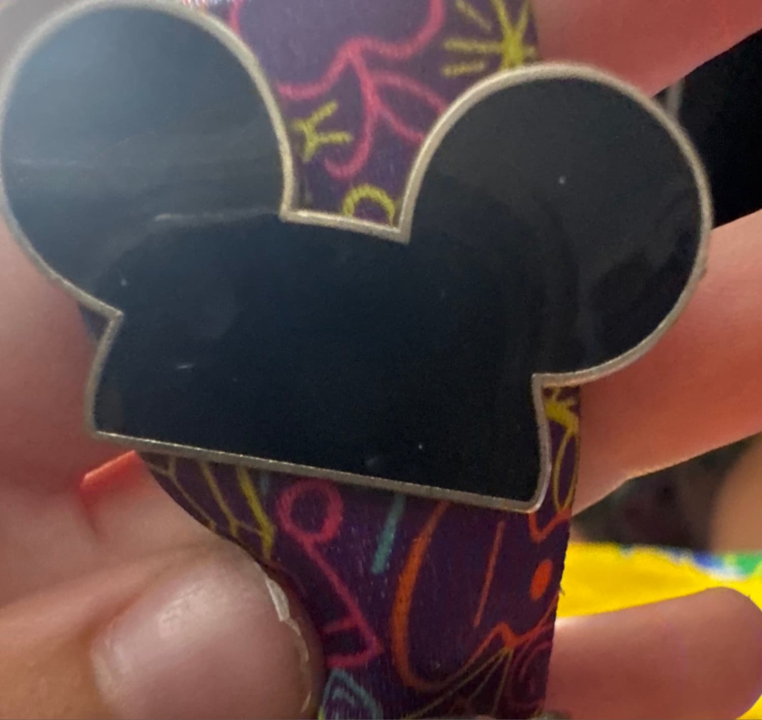 Mickey Mouse Head Silhouette Pin front