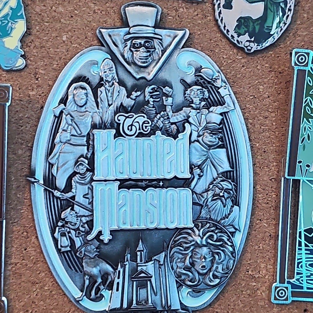 The Haunted Mansion Characters Jumbo Pin front