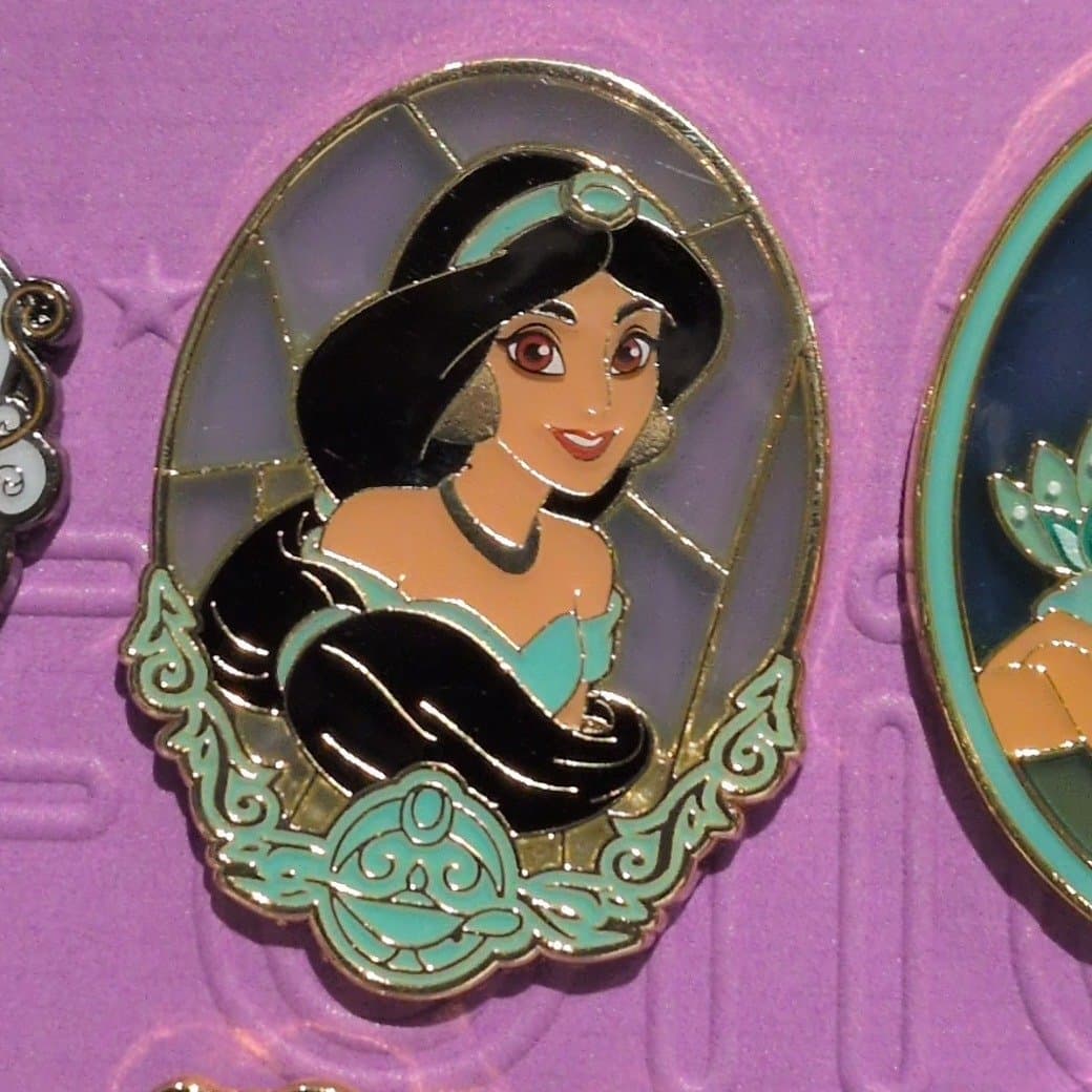 Loungefly Disney Princess Stained Portrait Blind Box Enamel Pin - Jasmine front