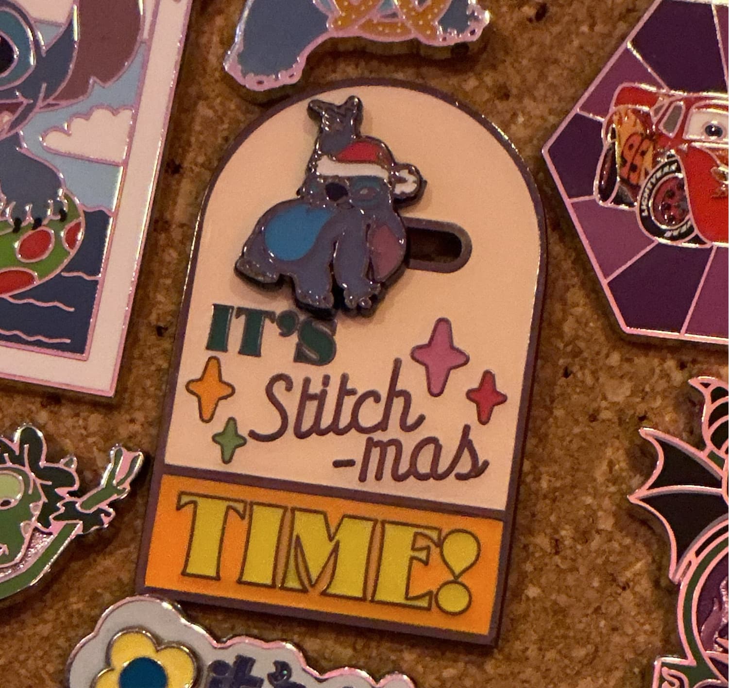 Stitch It's Stitch-mas Time Pin l front