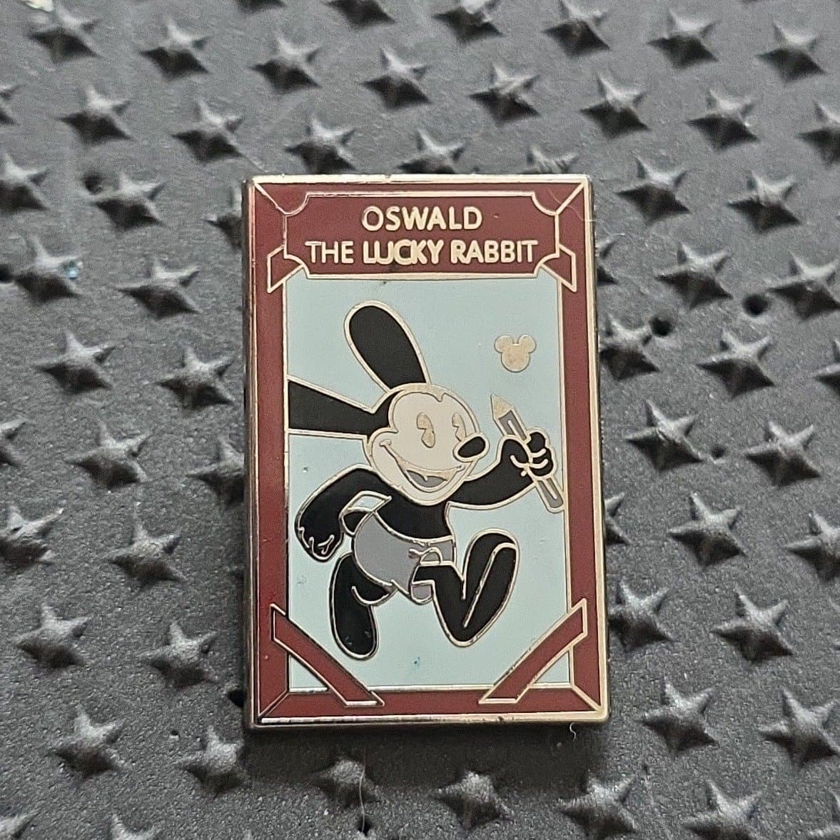 Oswald the Lucky Rabbit with Pencil Hidden Mickey Pin front