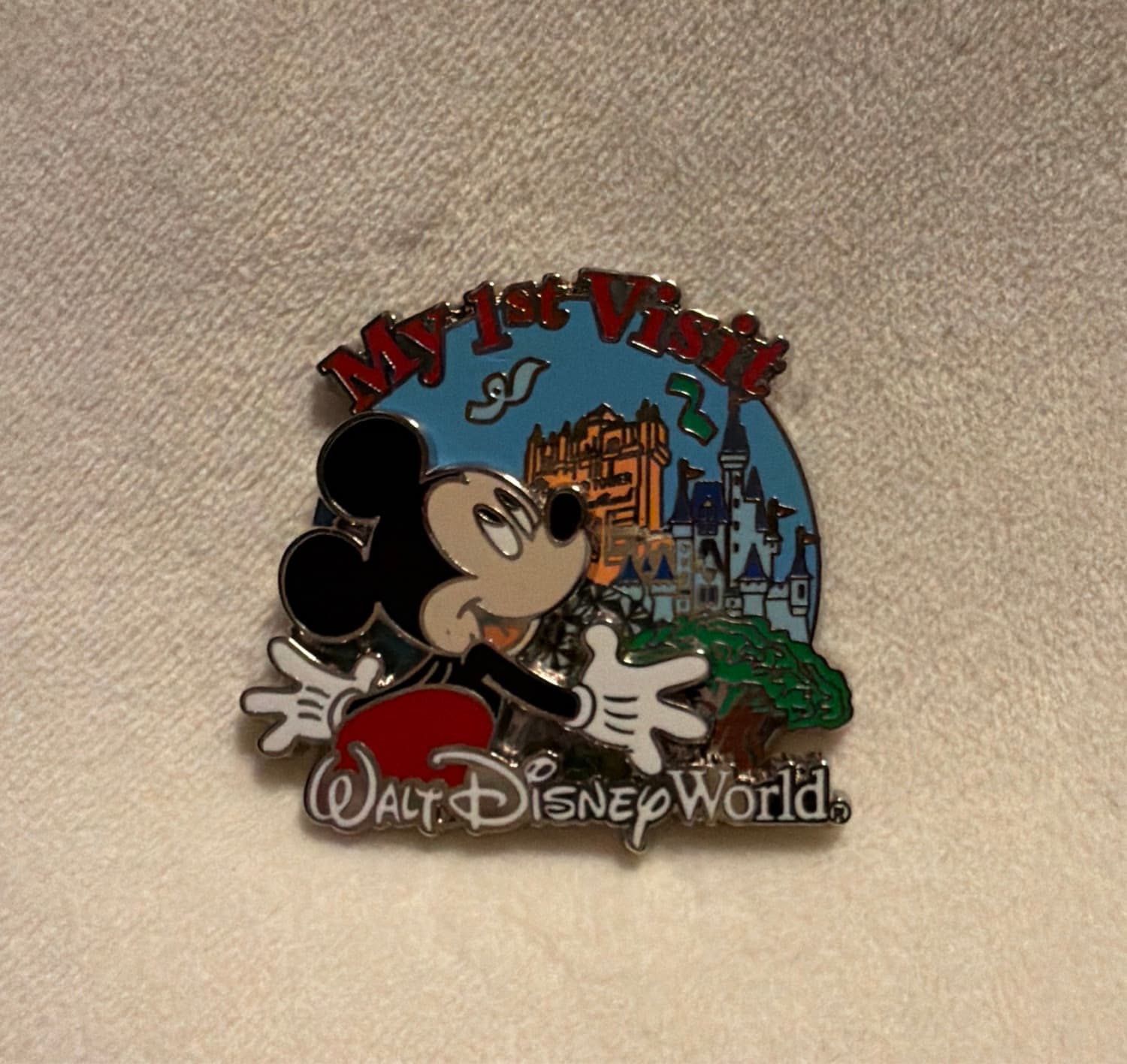 Mickey Mouse My 1st Visit Walt Disney World Park Icons Pin front