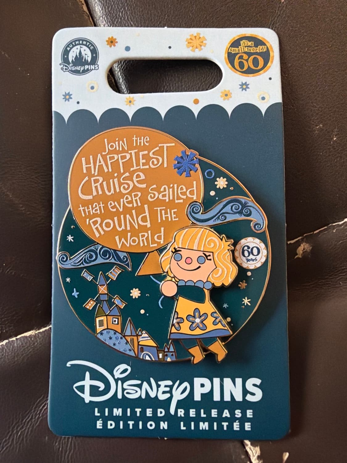 It's a Small World 60th Anniversary 'Mary Doll' Happiest Cruise Pin front