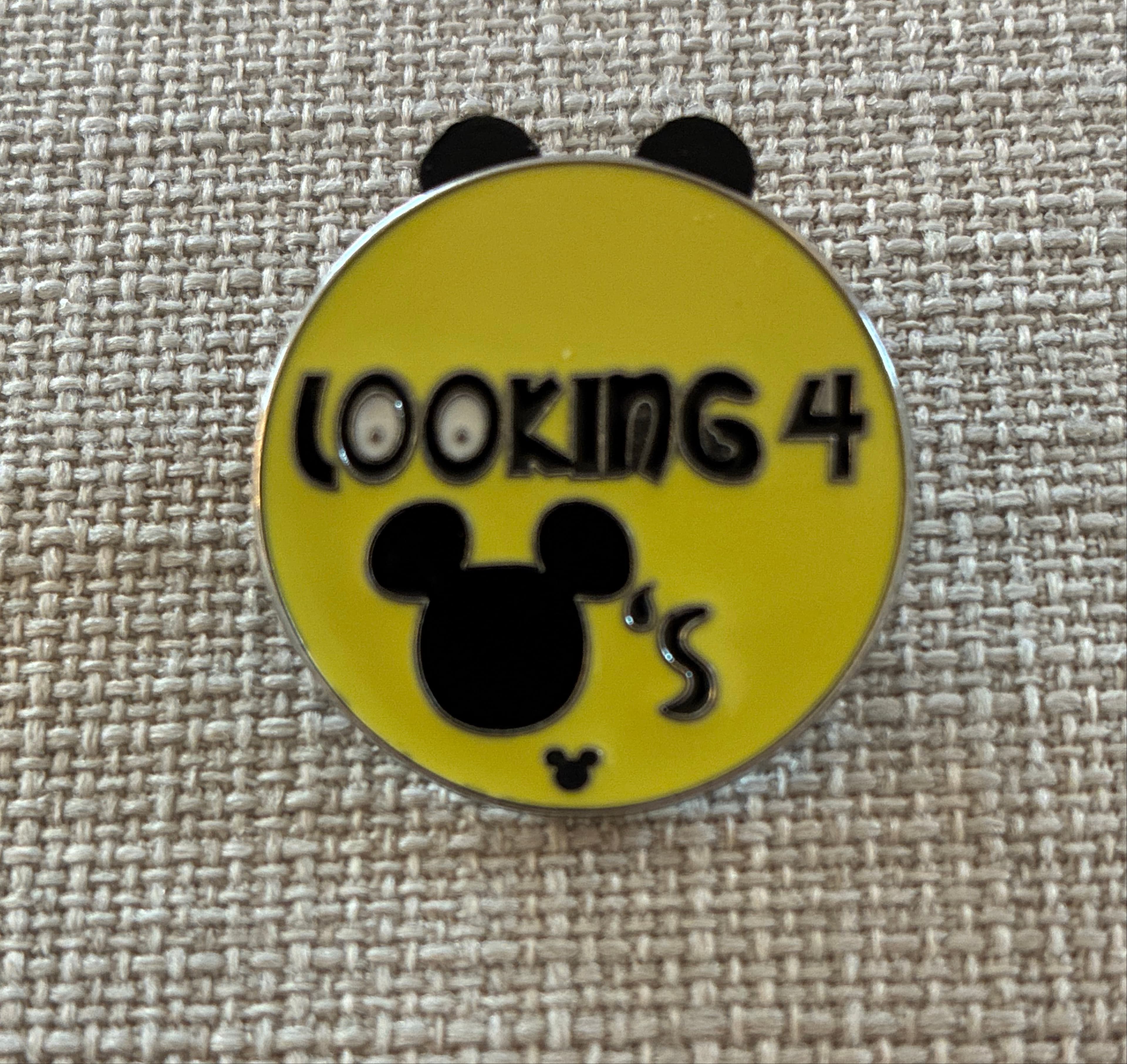 Looking 4 Mickey's - Pin Trading Phrases - Hidden Mickey front