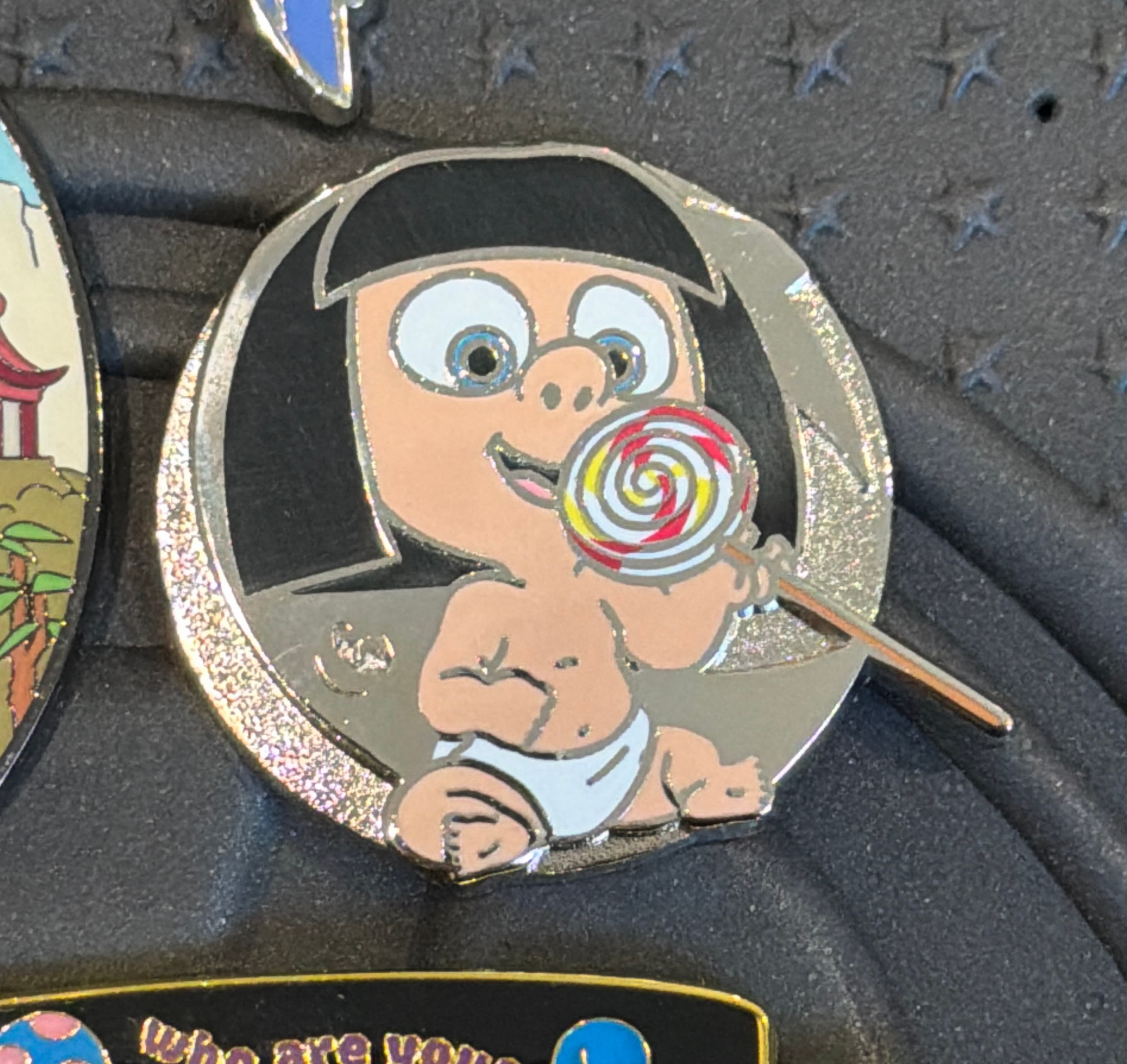 Jack-Jack Mimicking Edna Mode with a Big Lollipop front