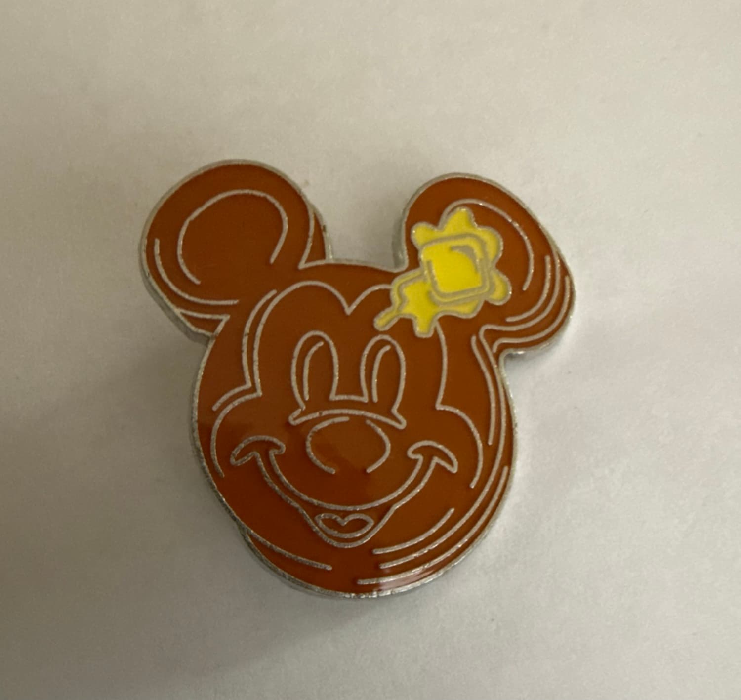 Mickey Mouse Pancake and Coffee - Mickey Mouse Waffle Butter Pin front