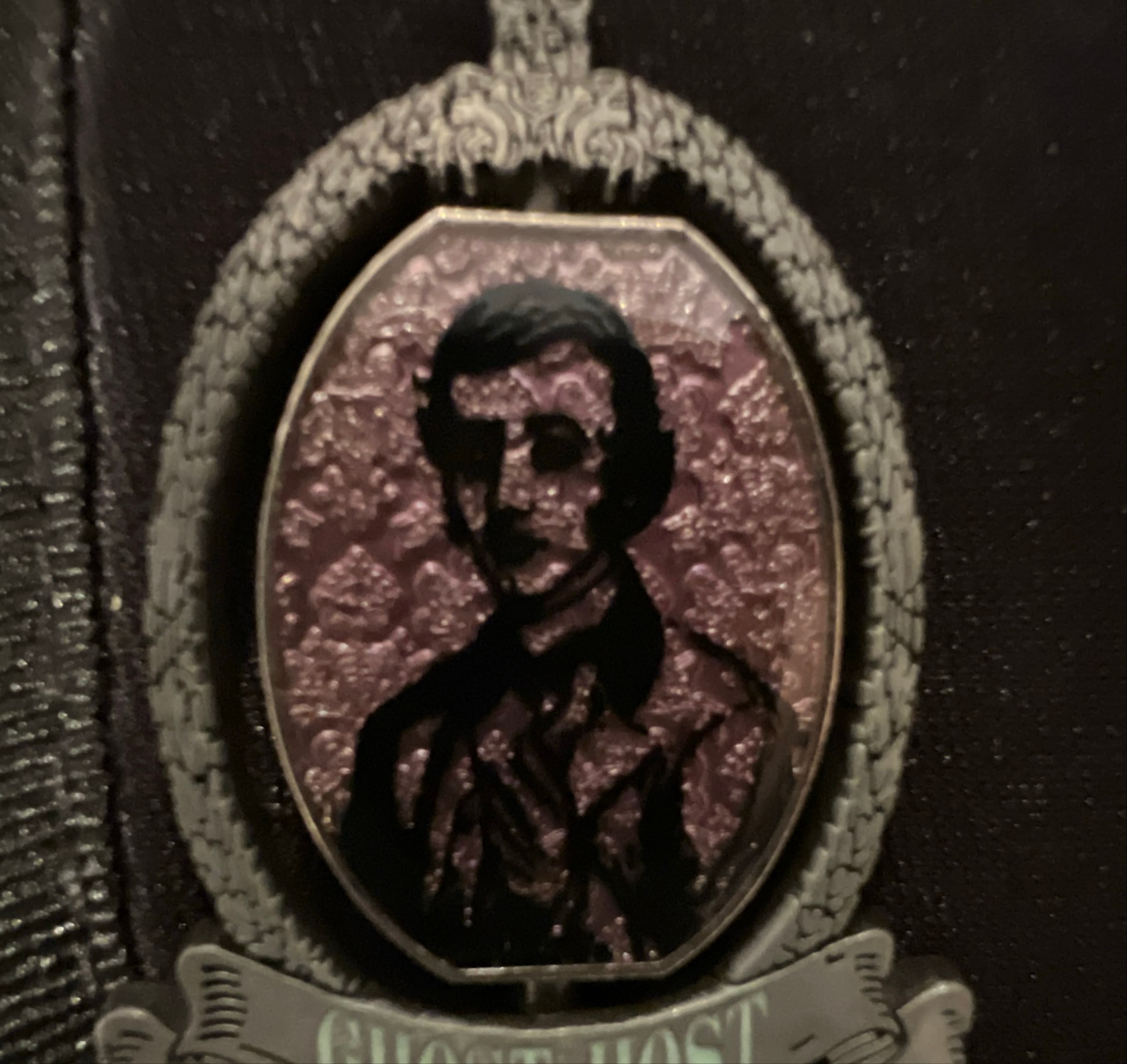 Haunted Mansion Ghost Host Spinner Pin front