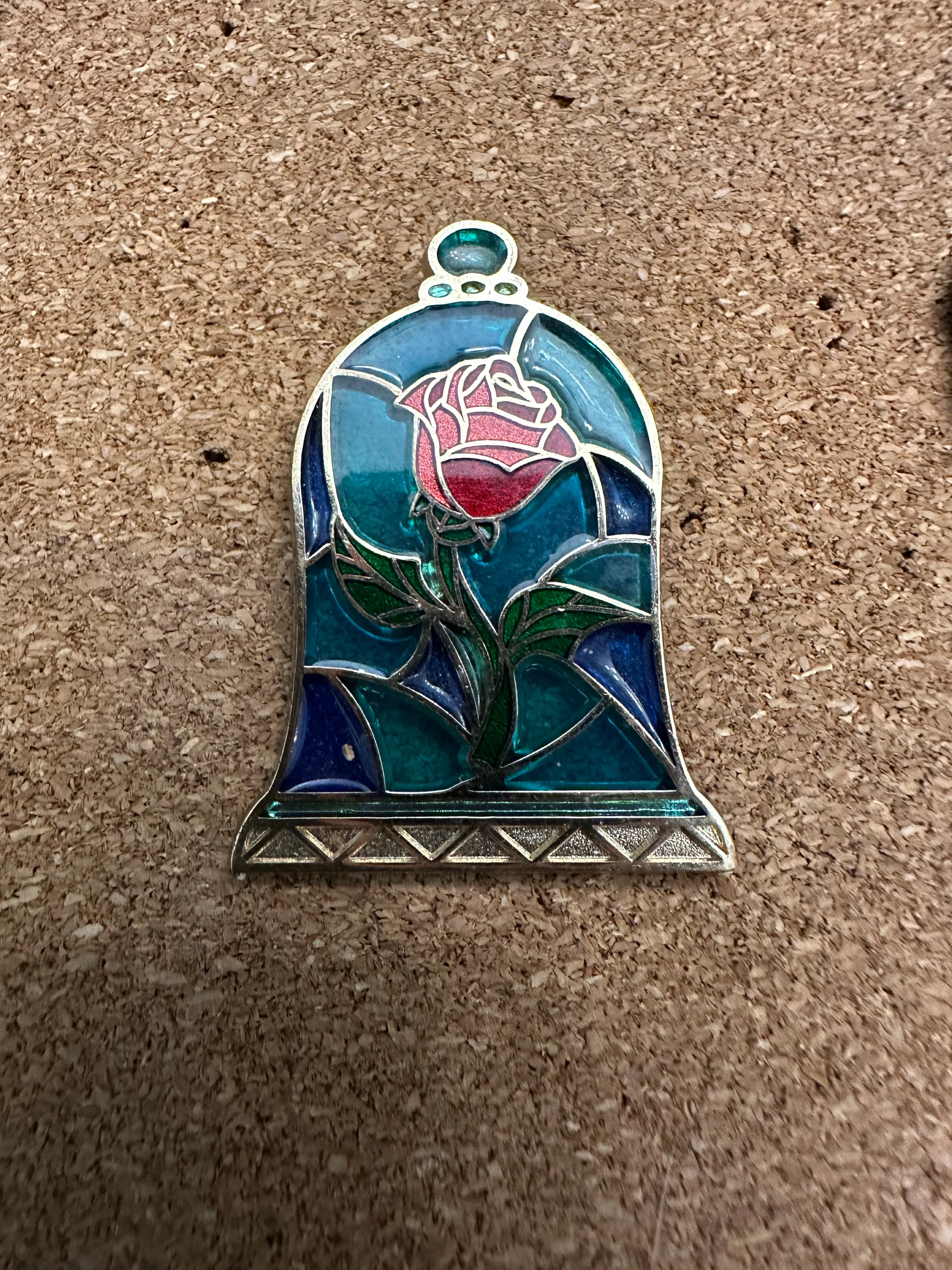 Enchanted Rose Stained Glass Bell Jar - Beauty and the Beast front