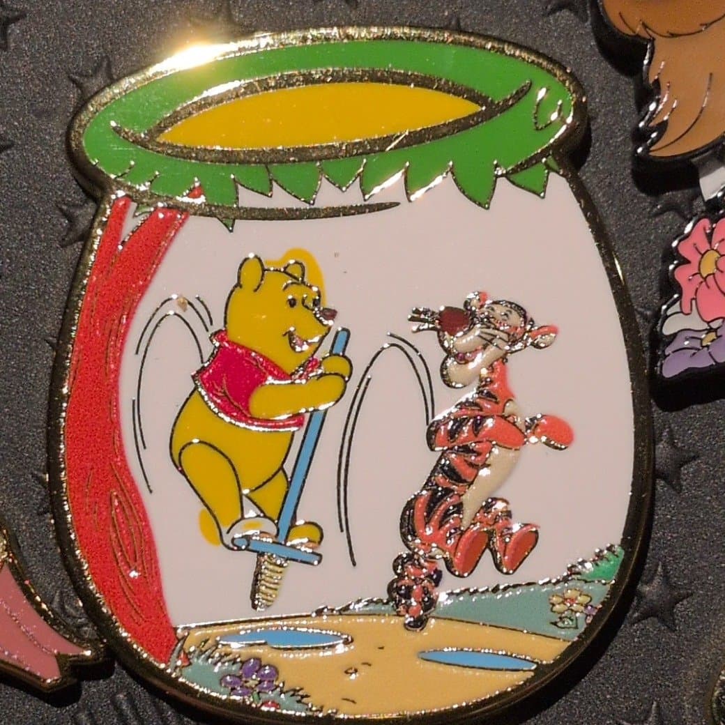 Pooh on a Pogo Stick - Winnie the Pooh Friendship Honey Pots front