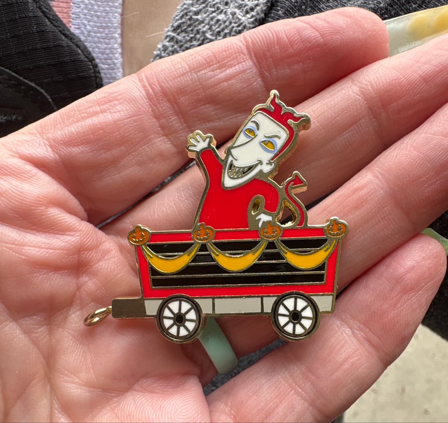 The Nightmare Before Christmas Lock Train Blind Box Enamel Pin front