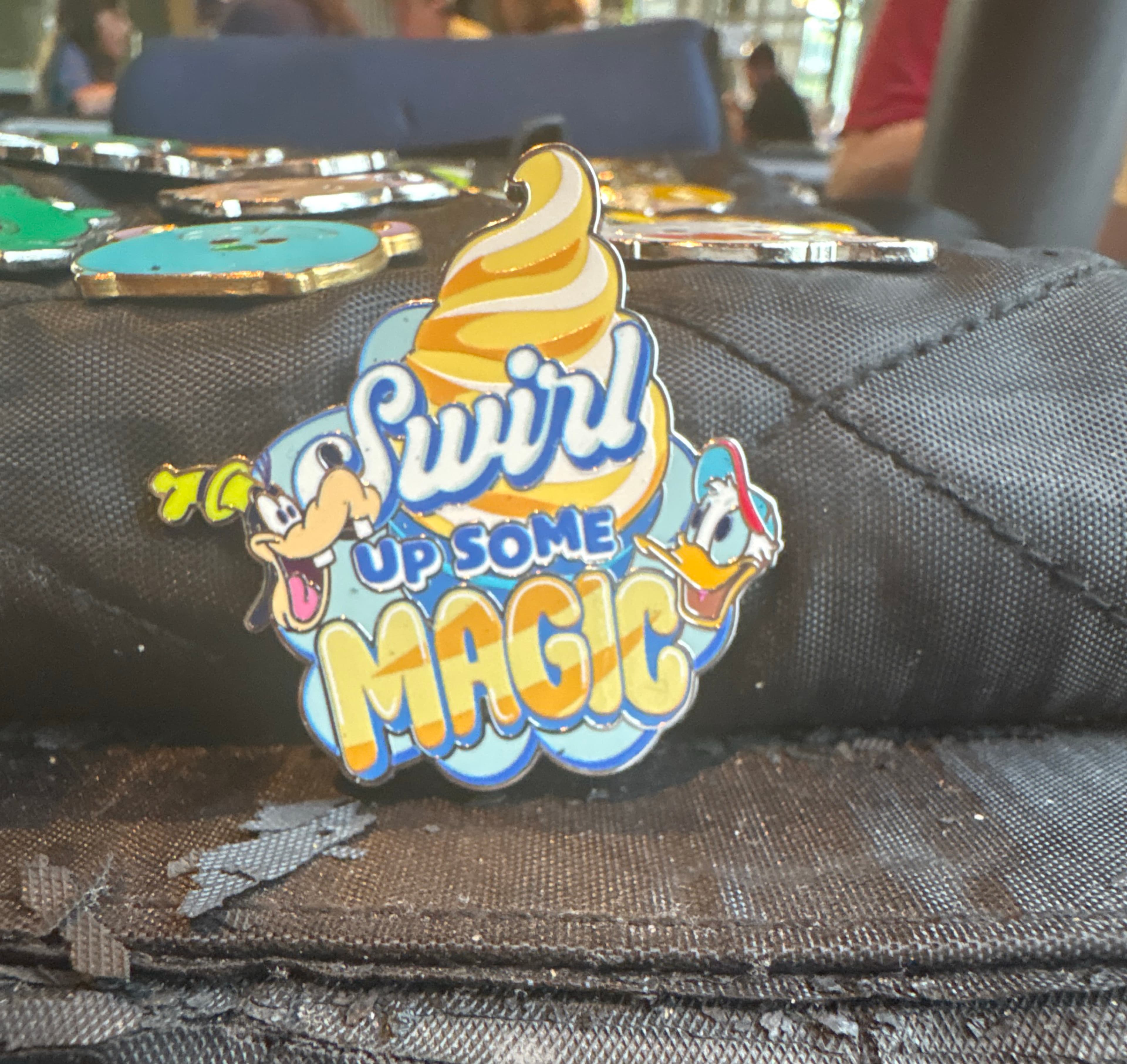 Goofy and Donald Swirl Up Some Magic Pin front