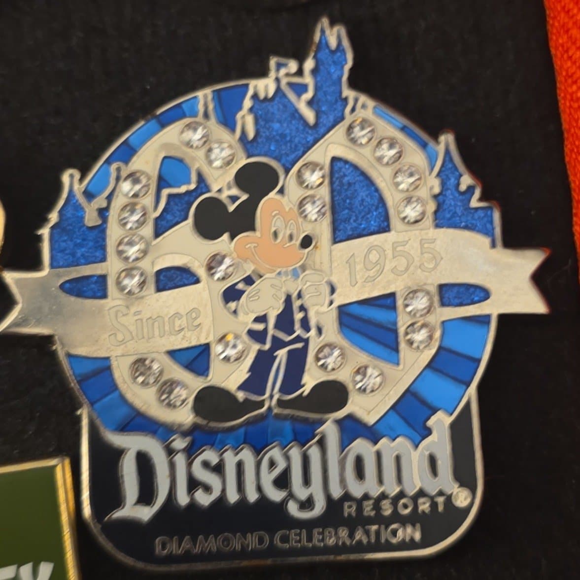 Mickey Mouse 60th Anniversary Diamond Celebration Since 1955 Pin front